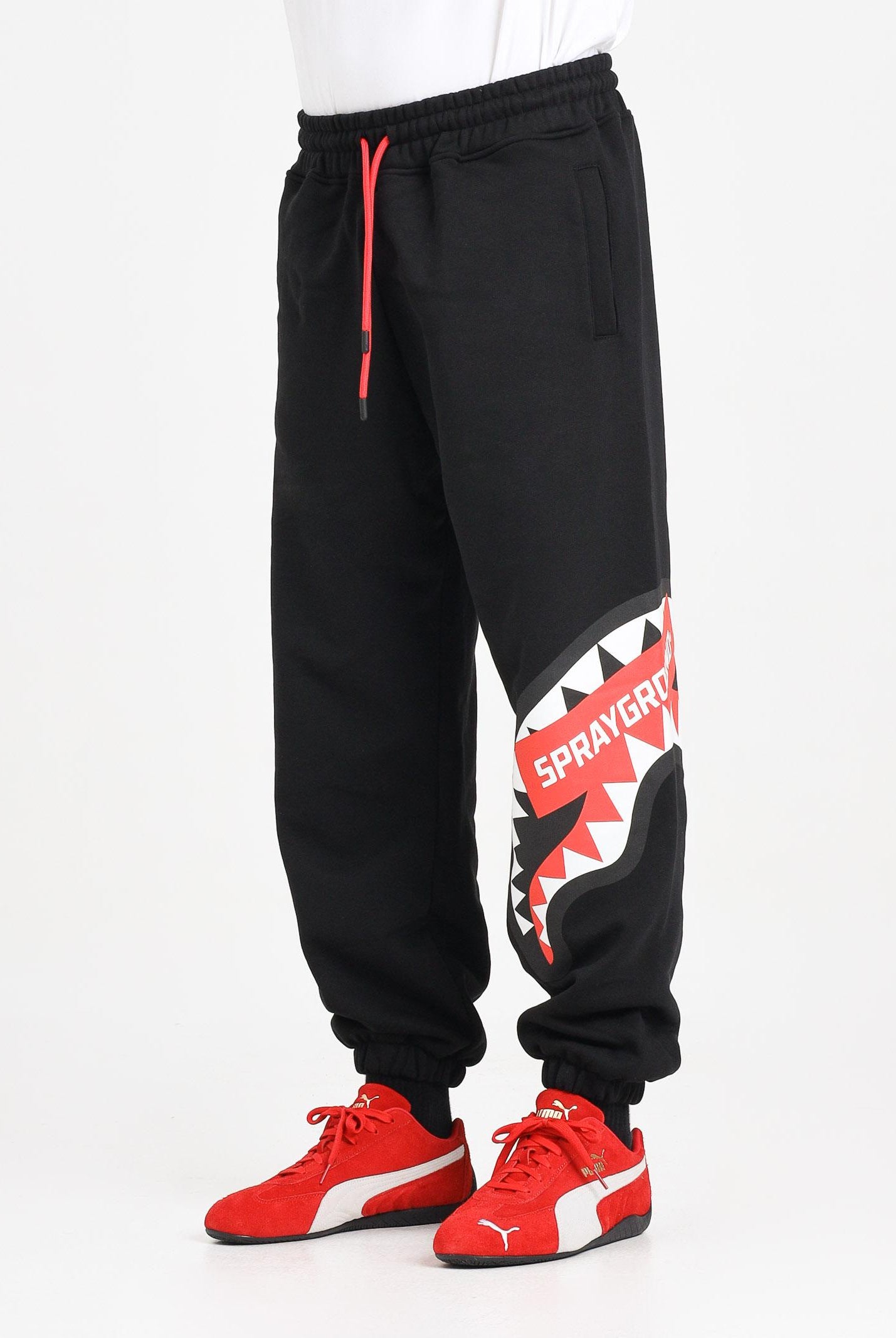 SPRAYGROUND Pantalone sportivo Smash Logo nero da uomo SP786GBLK SPRAYGROUND