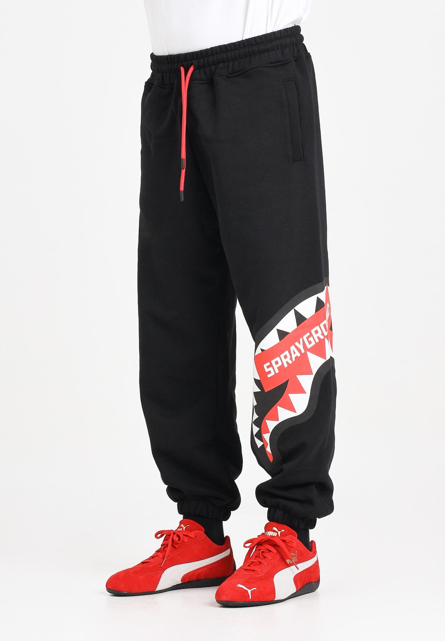 SPRAYGROUND Pantalone sportivo Smash Logo nero da uomo SP786GBLK SPRAYGROUND