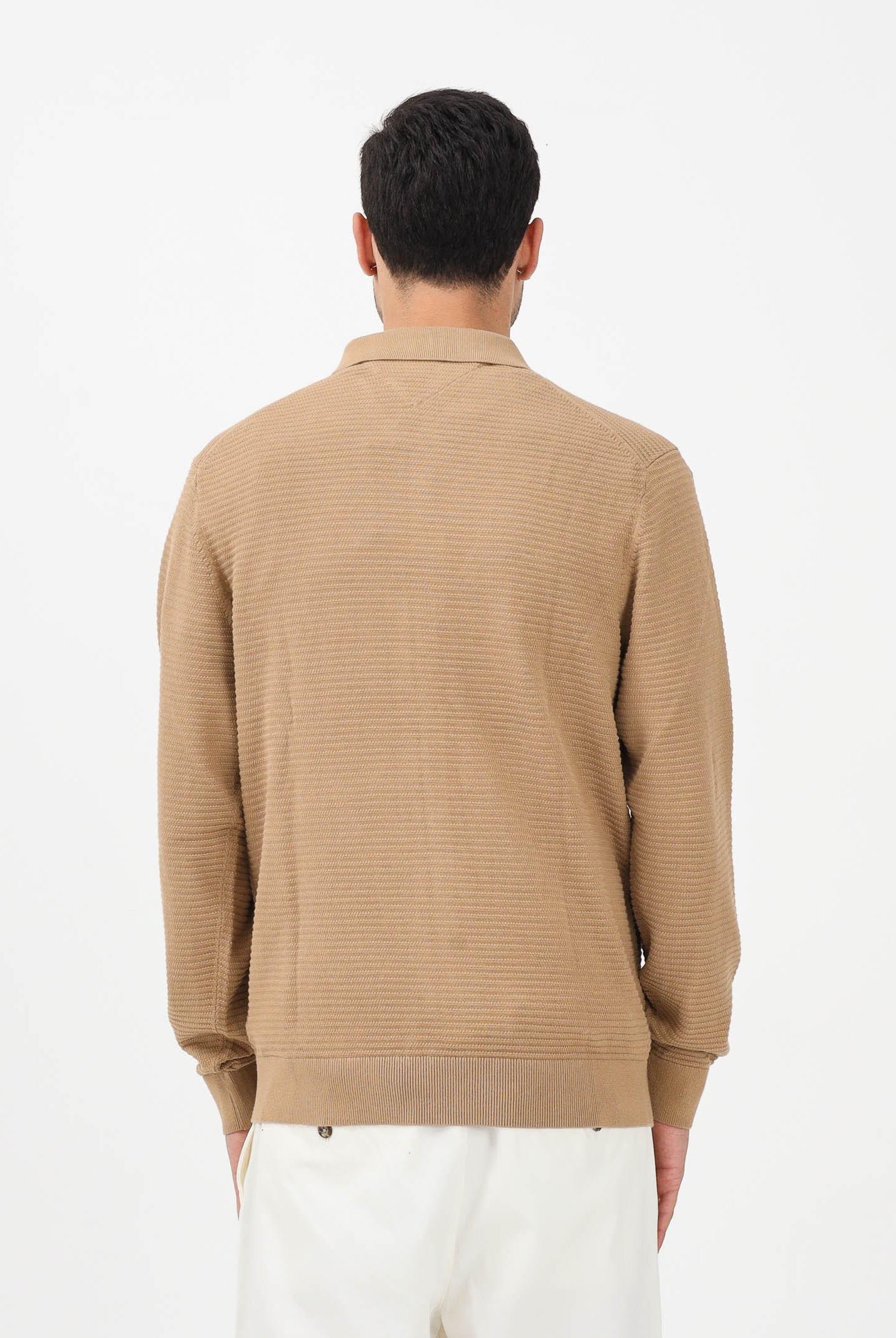 TOMMY HILFIGER Cardigan beige da uomo MW0MW41645 RBC TOMMY HILFIGER