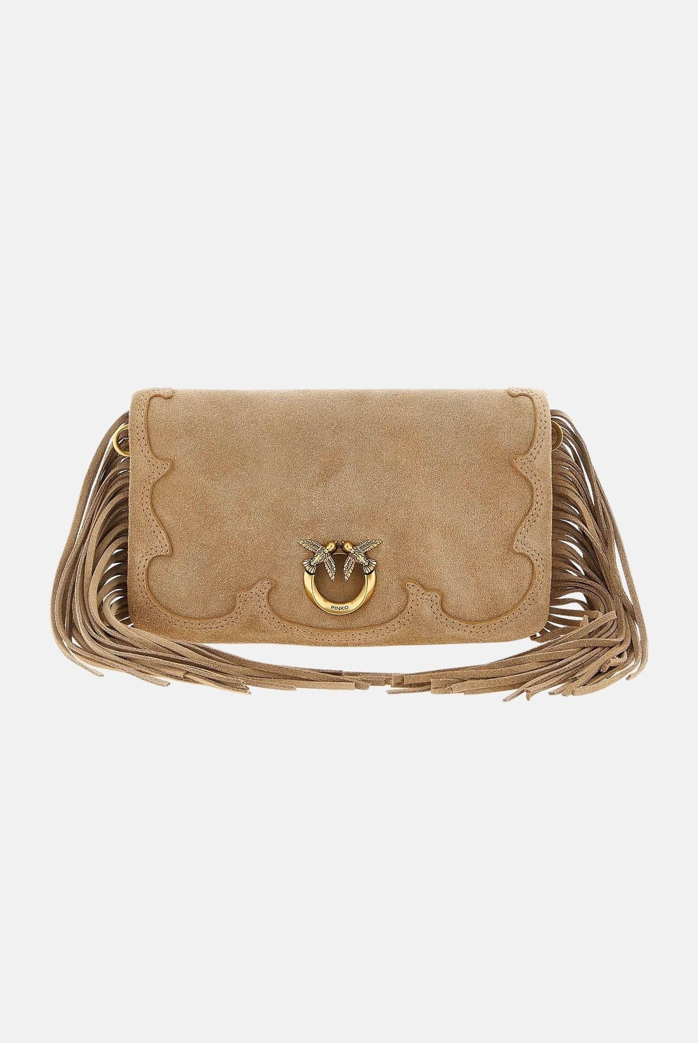PINKO Pochette Love Bag Click Soft Horizontal Mini beige da donna 106023A39A L08Q PINKO