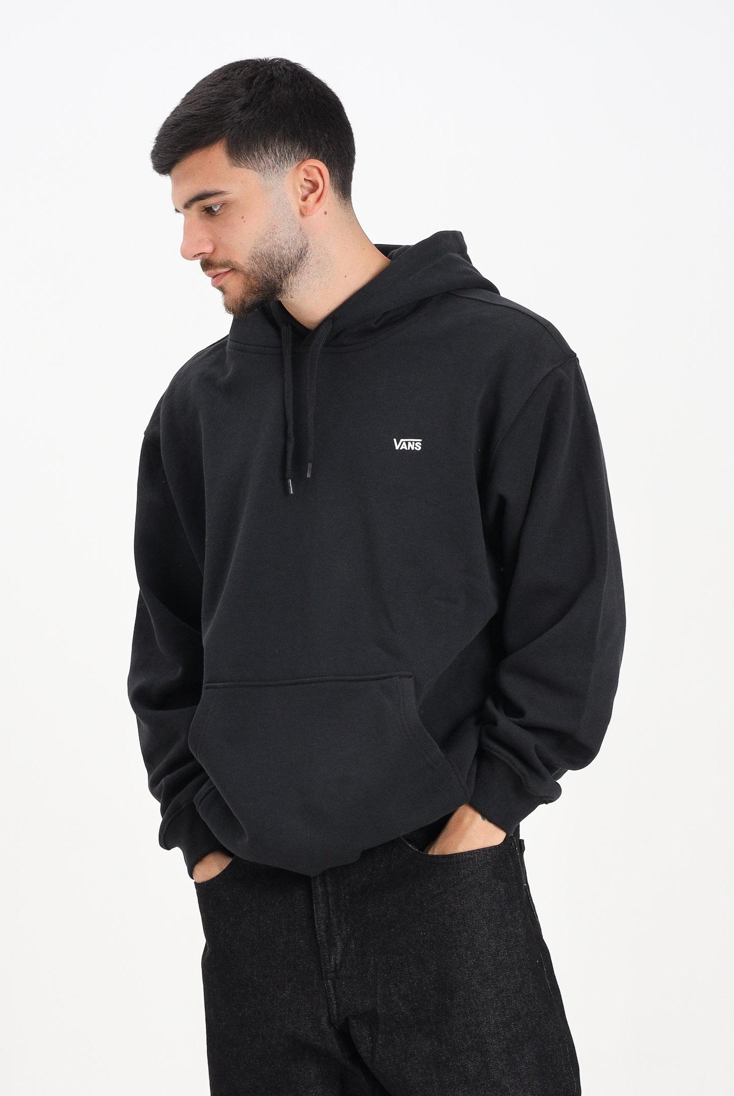 VANS Felpa con cappuccio Left Chest II nera da uomo VN000P21BLK1 VANS