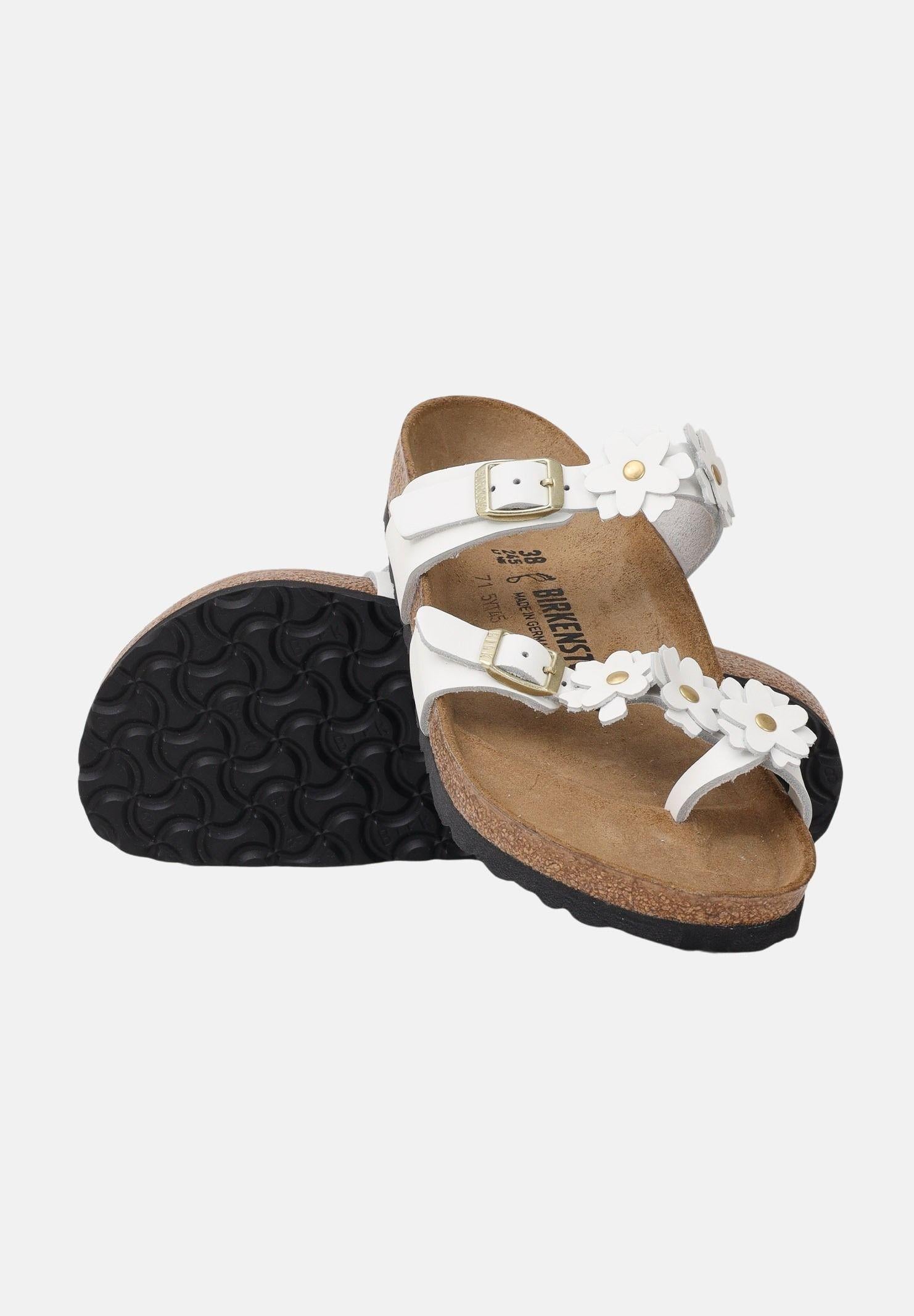 BIRKENSTOCK Infradito Mayari Flower Embellishment bianco da donna 1032043 . BIRKENSTOCK