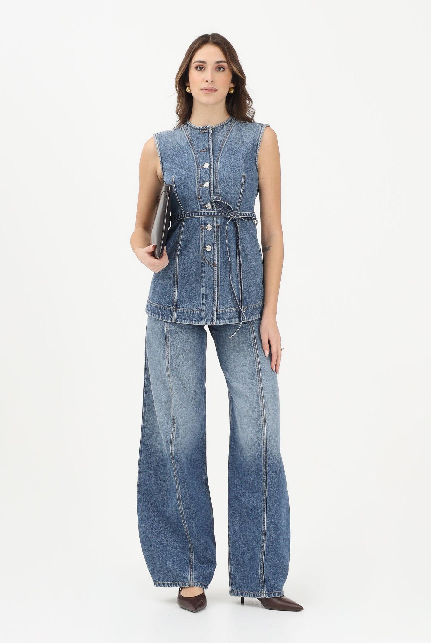 SPORTMAX Jeans SPDORA in denim medio da donna 2612181035600 005 SPORTMAX