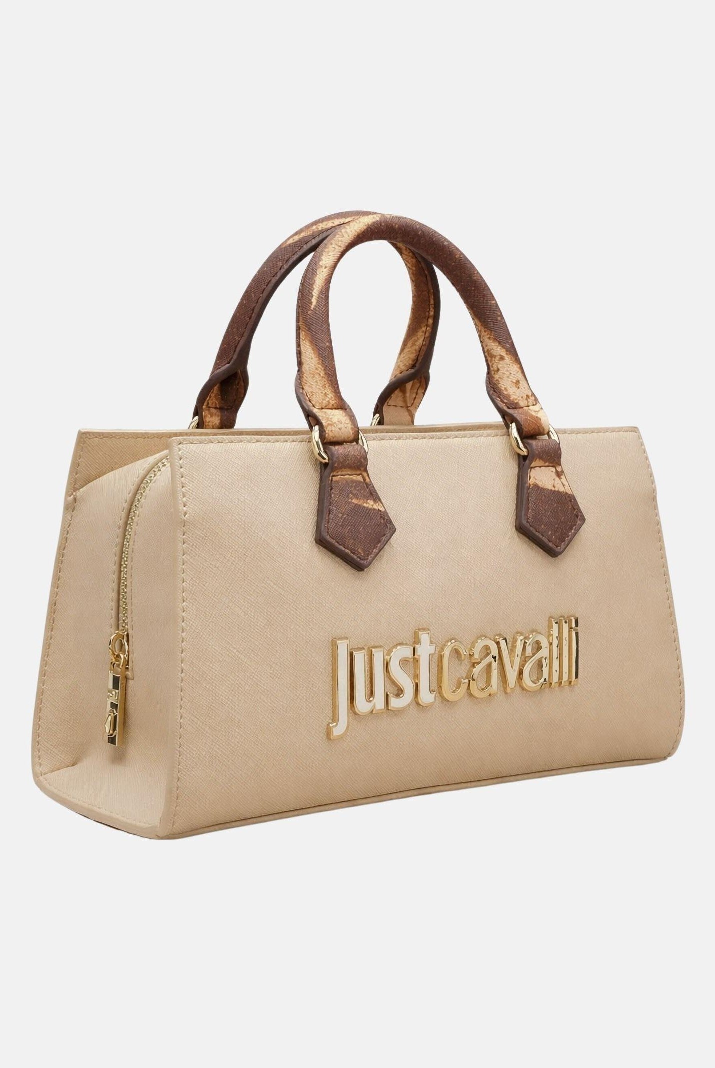 JUST CAVALLI Borsa a mano beige da donna con logo 80RA4BB2ZS766 751 JUST CAVALLI