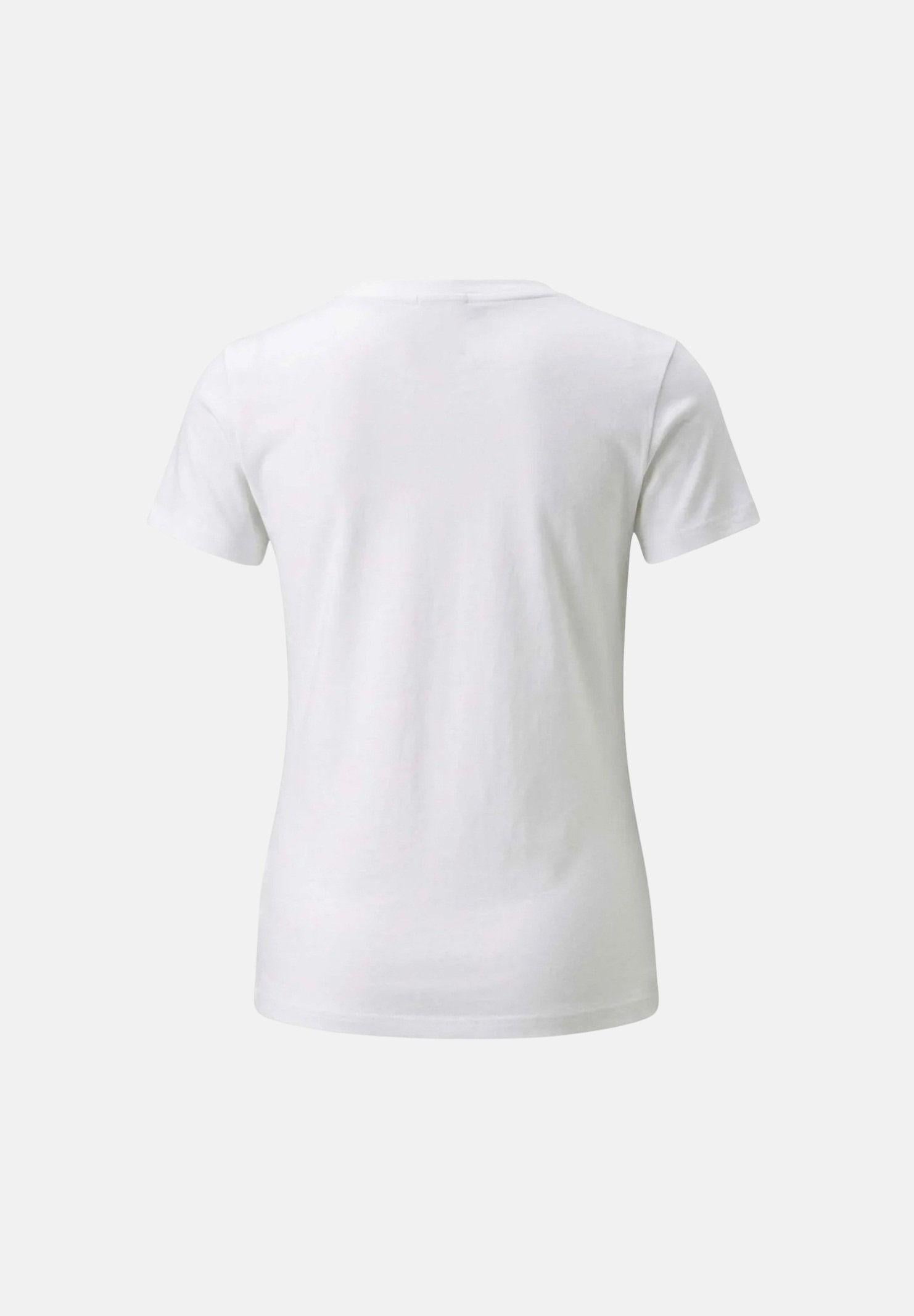 PUMA T-shirt a manica corta bianca da bambina con logo in strass 693852 02 PUMA