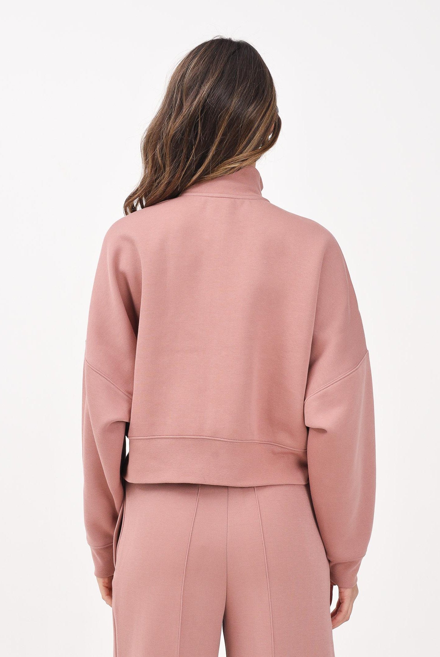 ADIDAS ORIGINALS Felpa con zip Off Placed 3 Stripes rosa da donna JW3609 ADIDAS ORIGINALS