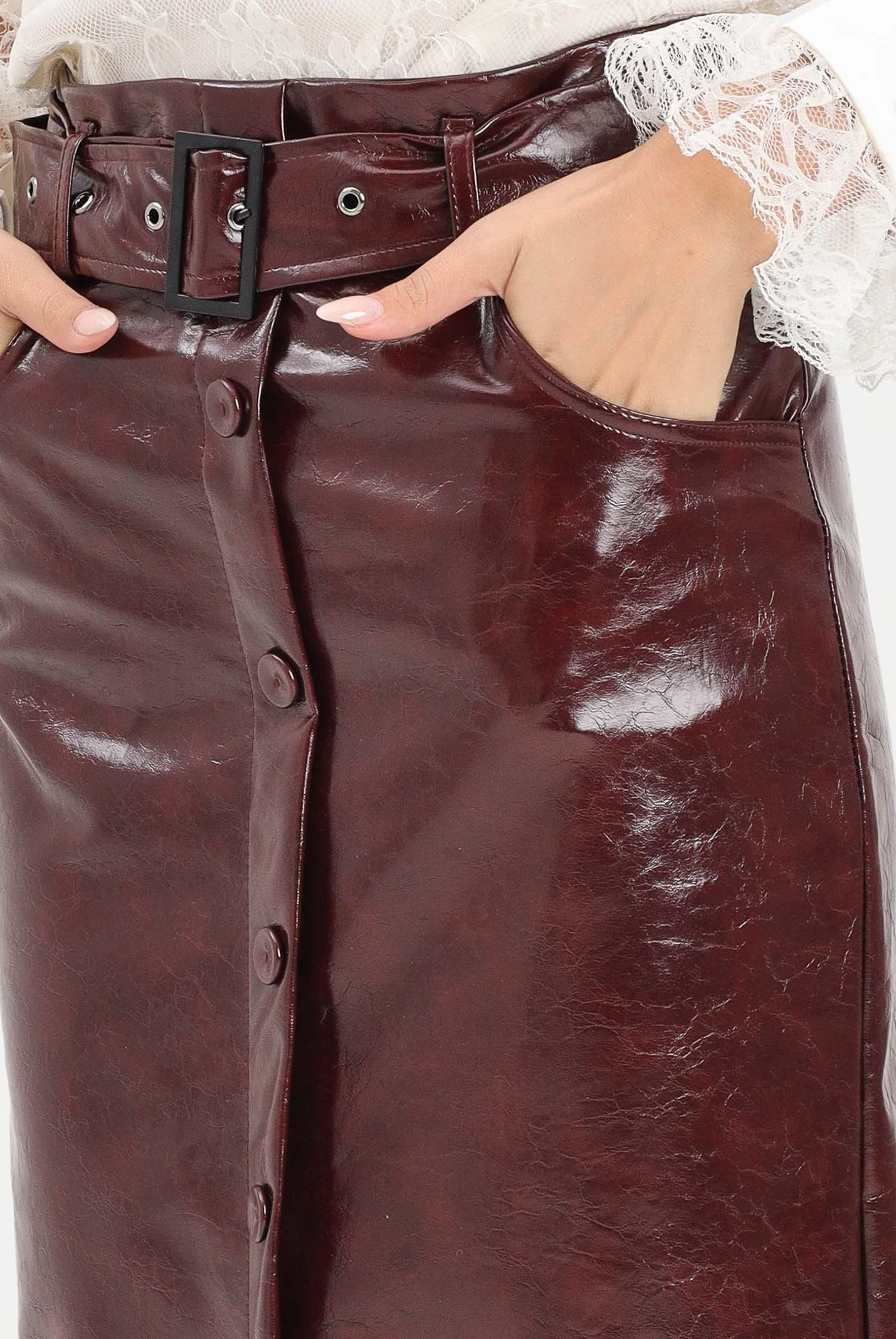 TPN Gonna midi Deming bordeaux da donna DEMING012W5 9Y TPN