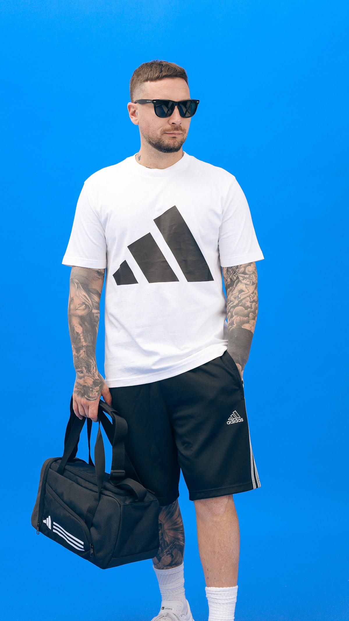 ADIDAS PERFORMANCE T-shirt a manica corta Essentials Big Logo bianca da uomo JE8943 ADIDAS PERFORMANCE