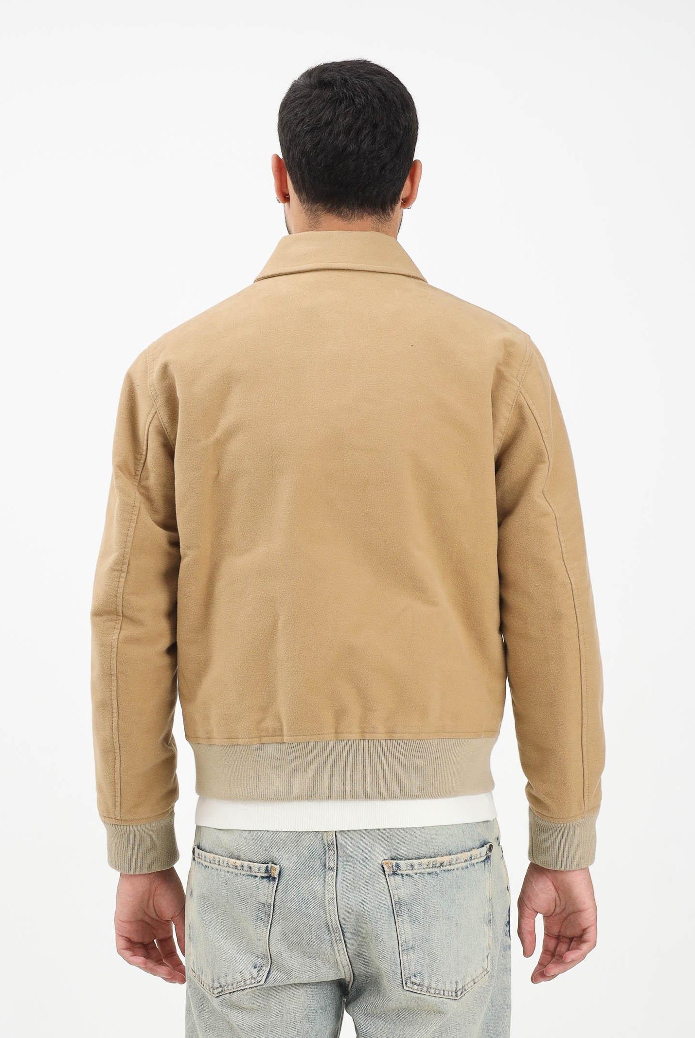 LACOSTE Giubbotto scamosciato beige da uomo BH5147 02S LACOSTE