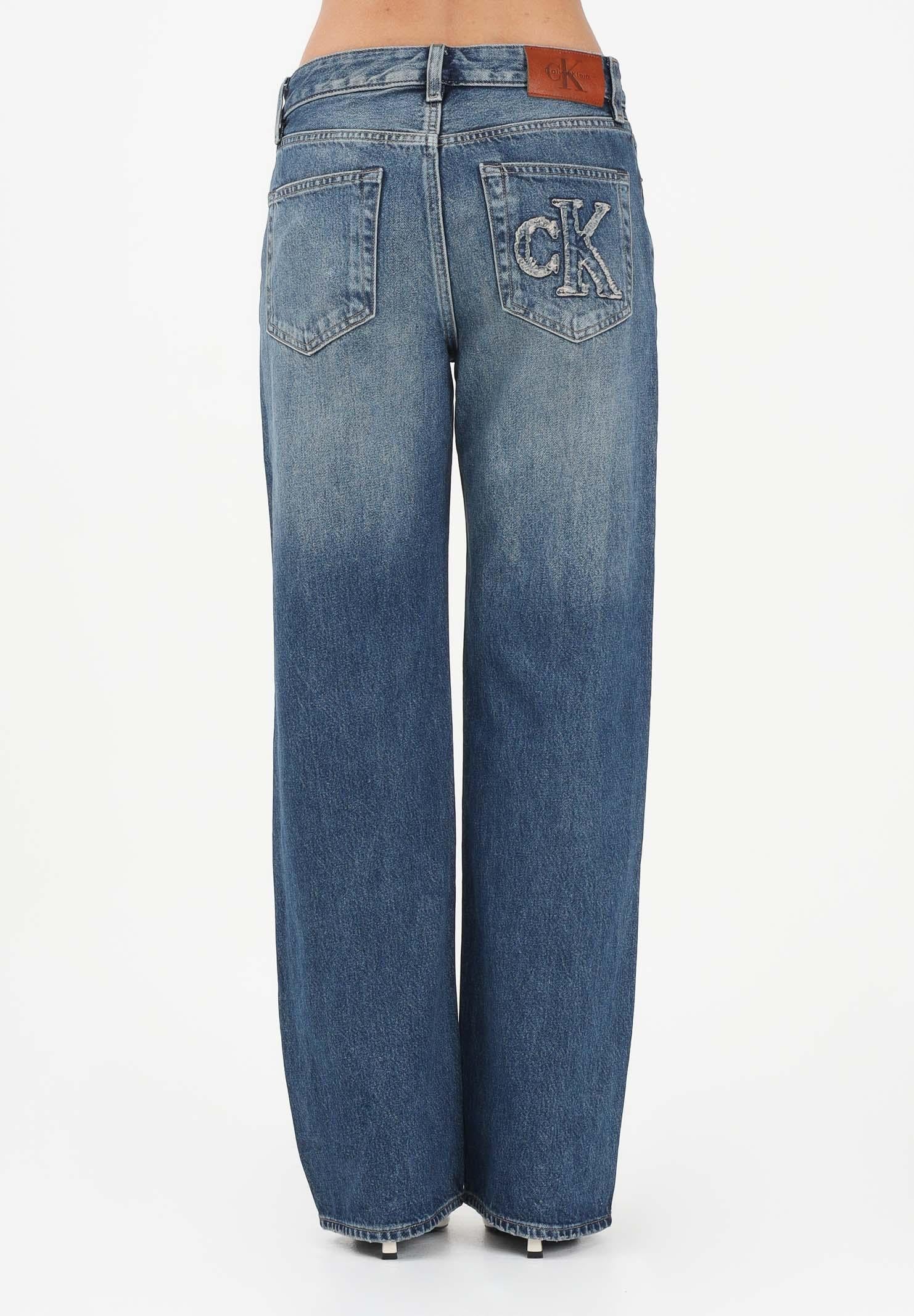 CALVIN KLEIN JEANS Jeans 90's in denim medio da donna LV047E704G3NL . CALVIN KLEIN JEANS