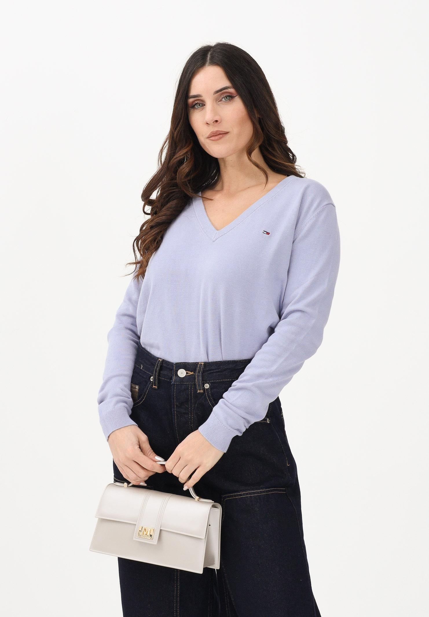 TOMMY JEANS Maglioncino lilla da donna con logo DW0DW19888 C5U TOMMY JEANS