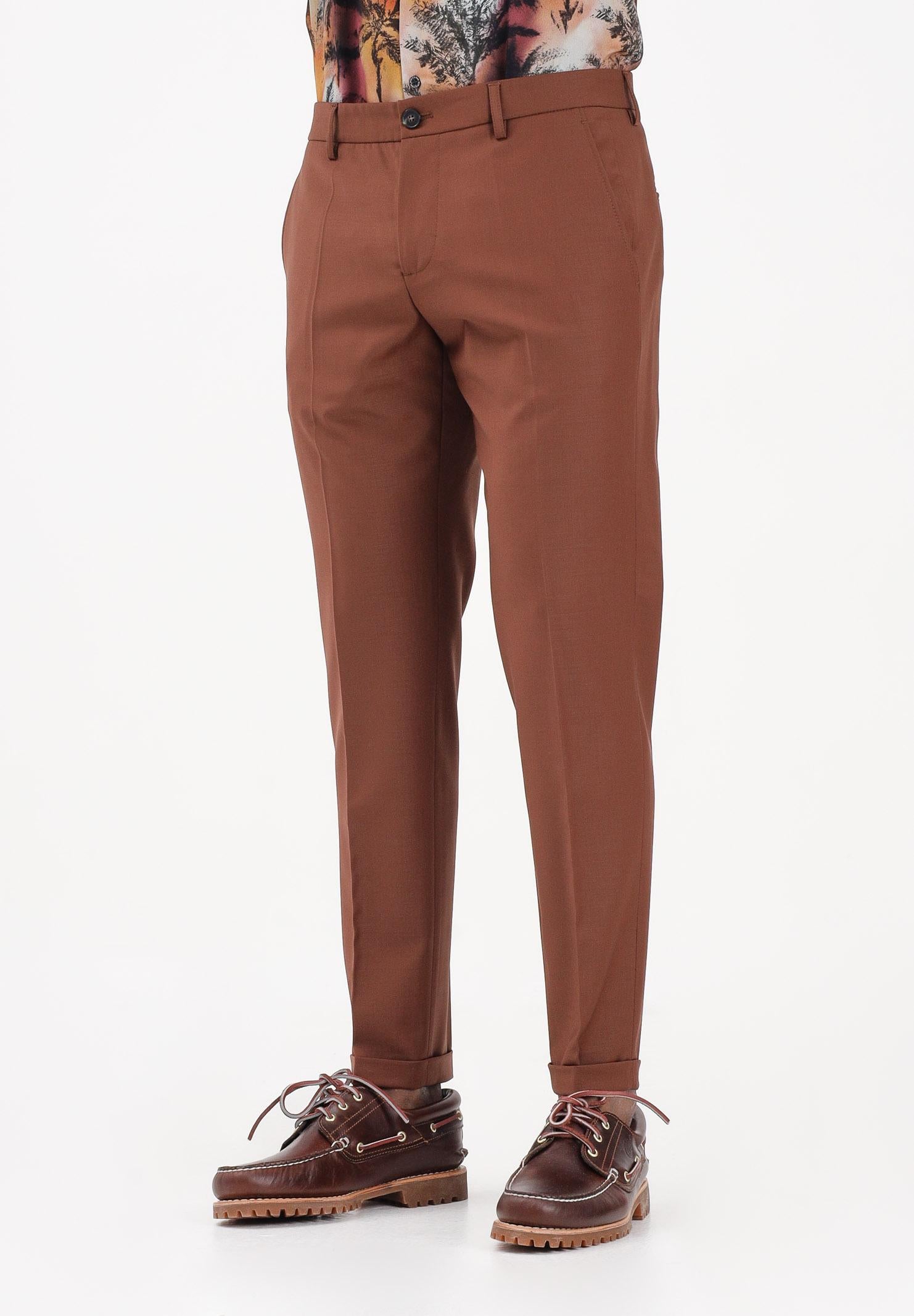 PATRIZIA PEPE Pantalone elegante cuoio da uomo 5PA429A1WK B217 PATRIZIA PEPE