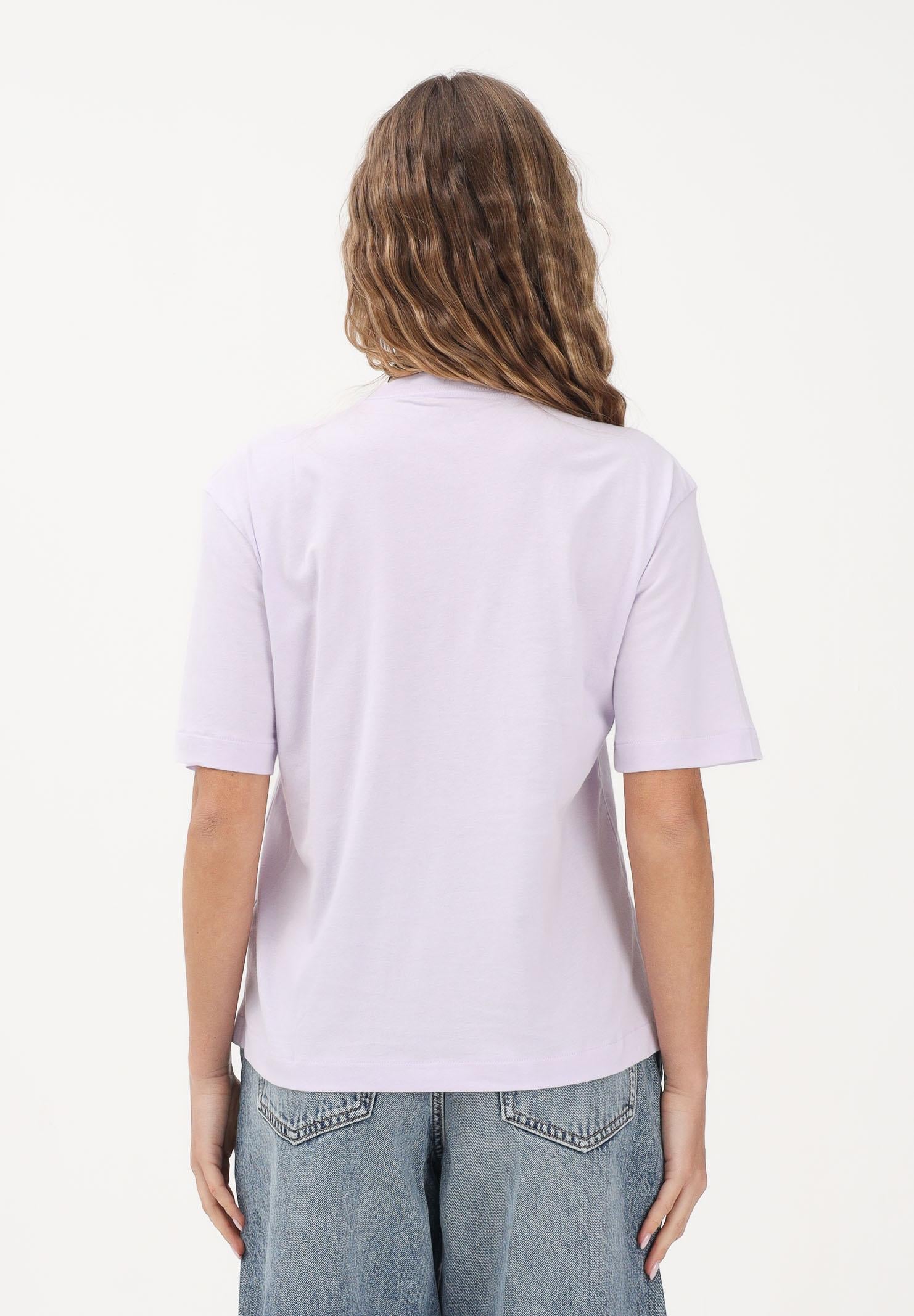 CALVIN KLEIN JEANS T-shirt a manica corta lilla da donna con logo LV047F800G 3OQ CALVIN KLEIN JEANS
