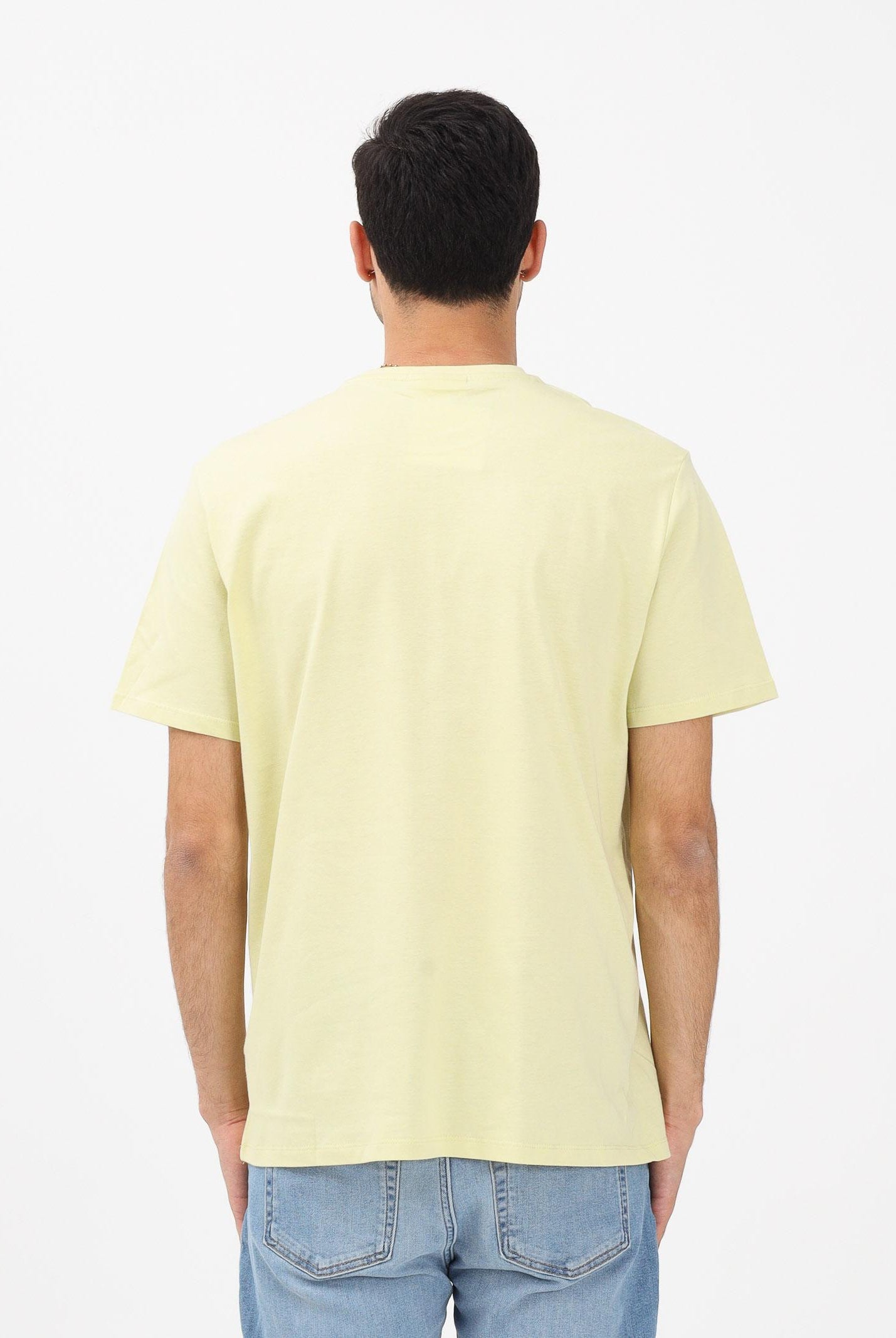 CALVIN KLEIN JEANS T-shirt a manica corta verde lime da uomo con logo LV04RD254G2EZ . CALVIN KLEIN JEANS