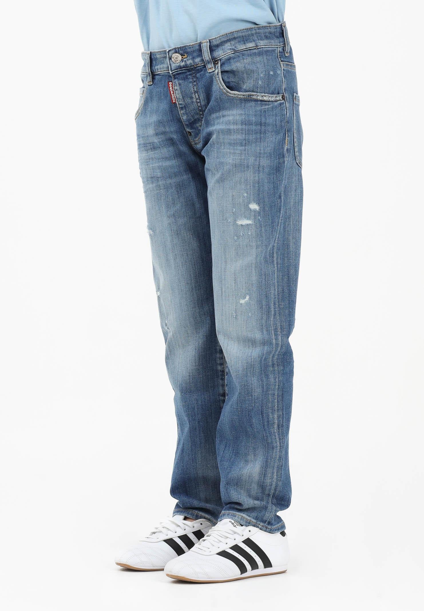 DSQUARED2 Jeans Stanislav in denim medio per donna, ragazzi e bambini con abrasioni DQ0731D0AFN DQ01 DSQUARED2