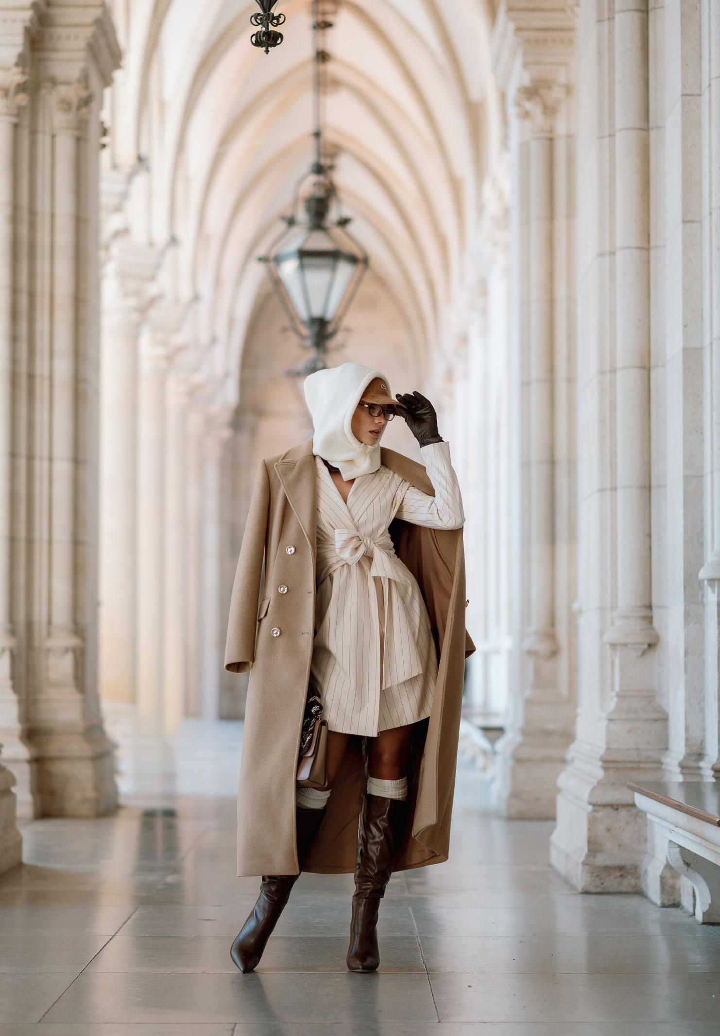 SANTAS Cappotto lungo ÉCLIPSE beige da donna PV2623 BE SANTAS