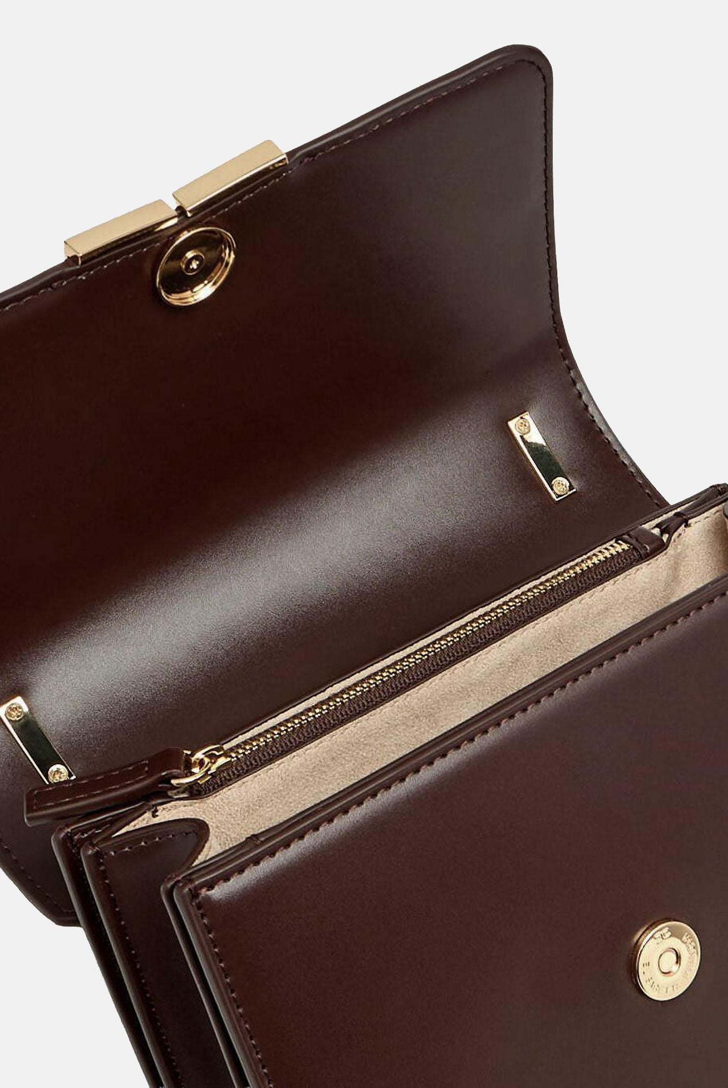 ELISABETTA FRANCHI Borsa a tracolla cacao da donna con logo BS91A61E2 644 ELISABETTA FRANCHI