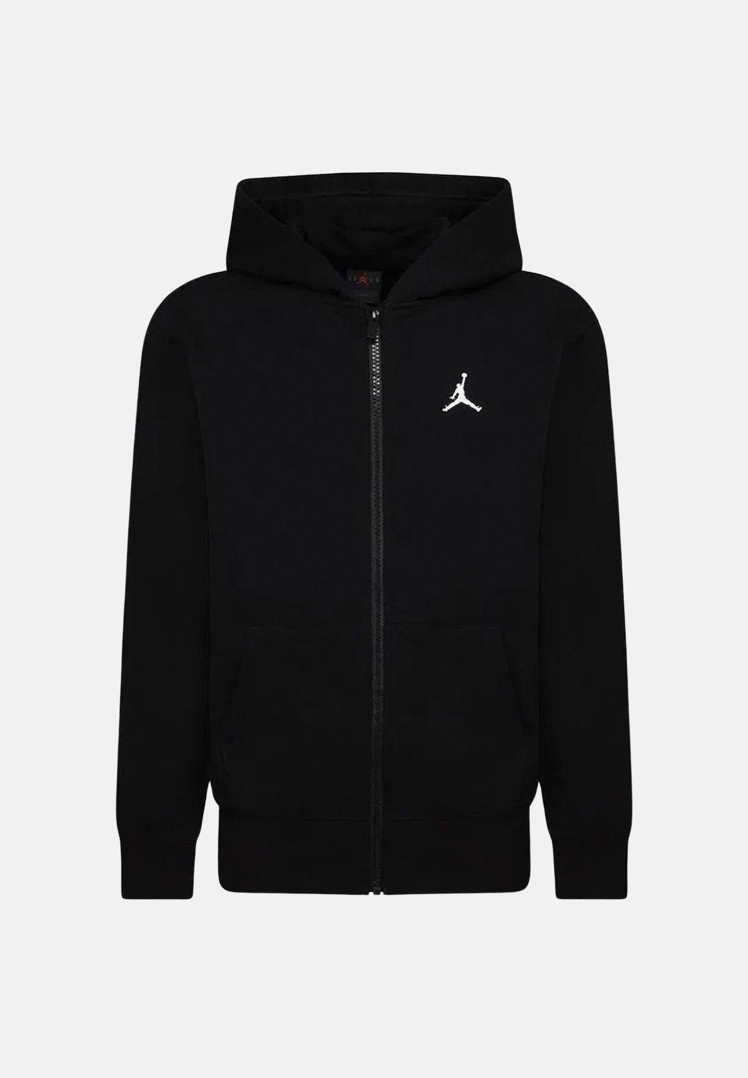 JORDAN Felpa con zip MJ Brooklyn nera per bambino e bambina 95D388 023 JORDAN