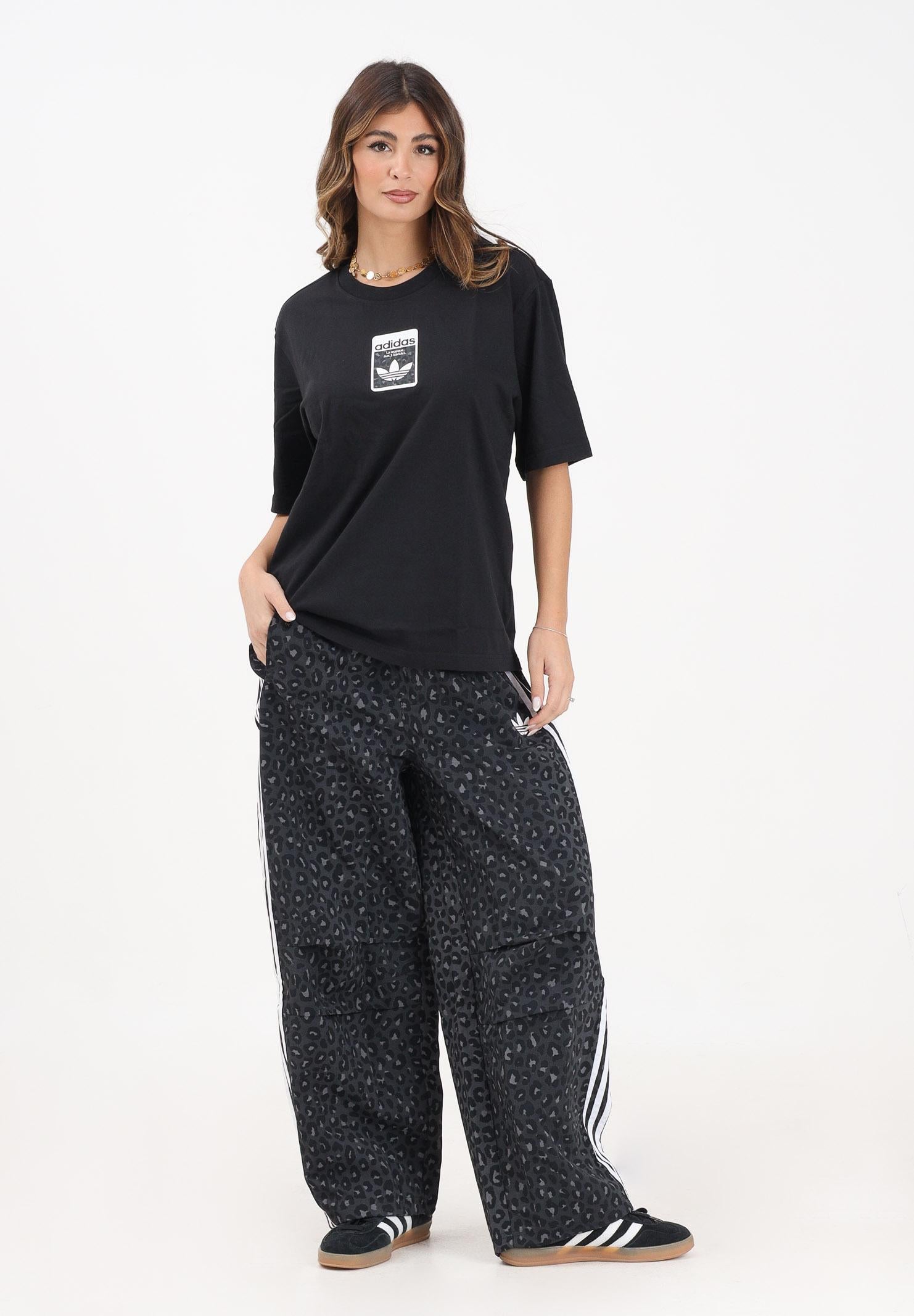 ADIDAS ORIGINALS Pantalone sportivo Leopard nero da donna JV7564 ADIDAS ORIGINALS