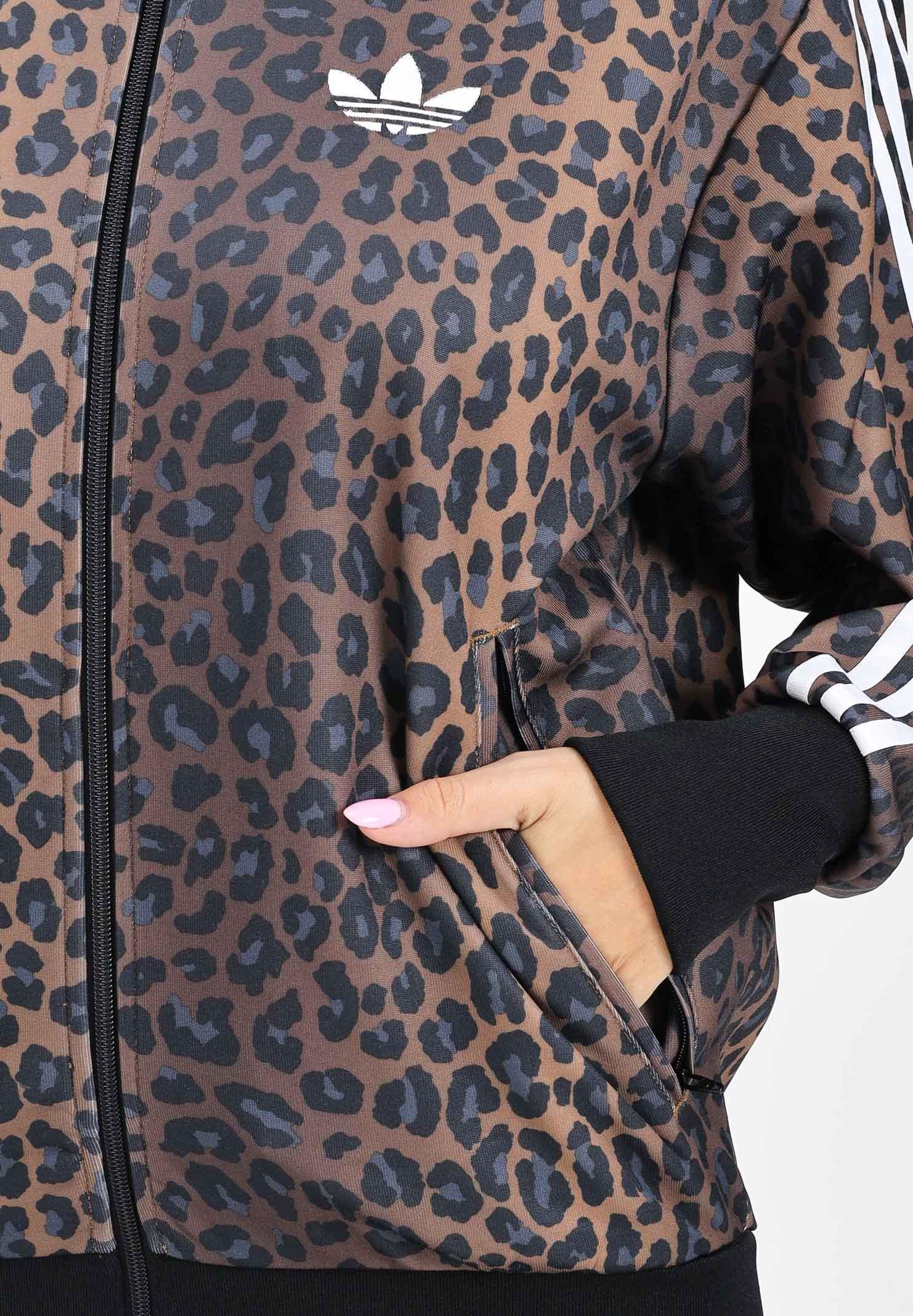 ADIDAS ORIGINALS Felpa con zip Firebird Loose Leo beige da donna JV7578 ADIDAS ORIGINALS