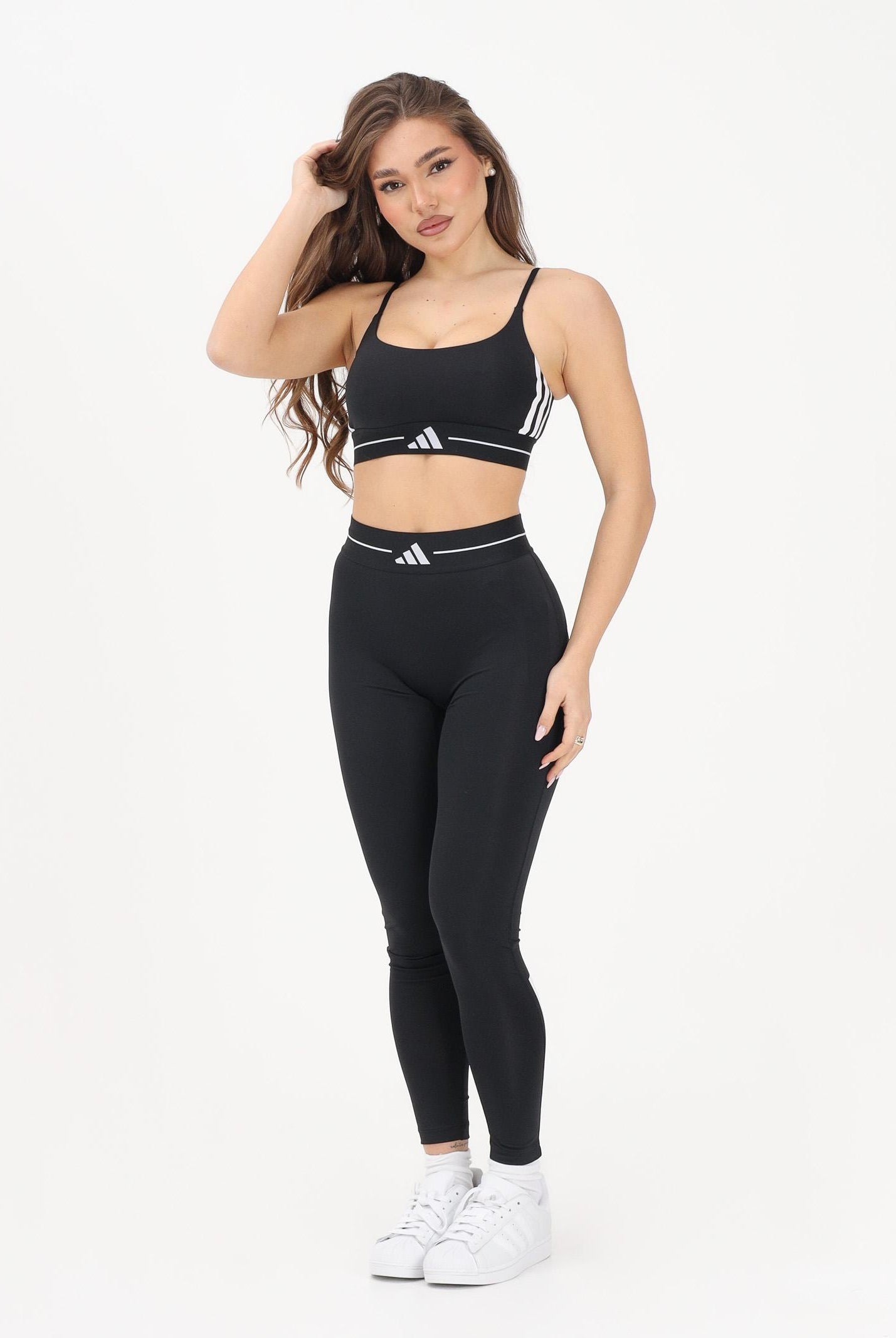 ADIDAS PERFORMANCE Leggings Hyperglam 3-Stripes nero da donna JX1876 . ADIDAS PERFORMANCE