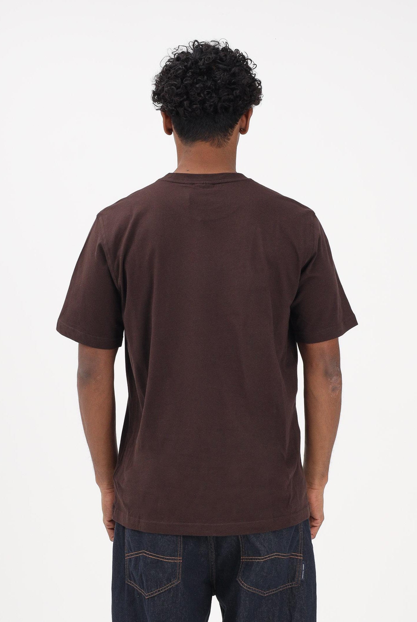ADIDAS ORIGINALS T-shirt a manica corta Trefoil Essentials marrone da uomo KE1146 . ADIDAS ORIGINALS