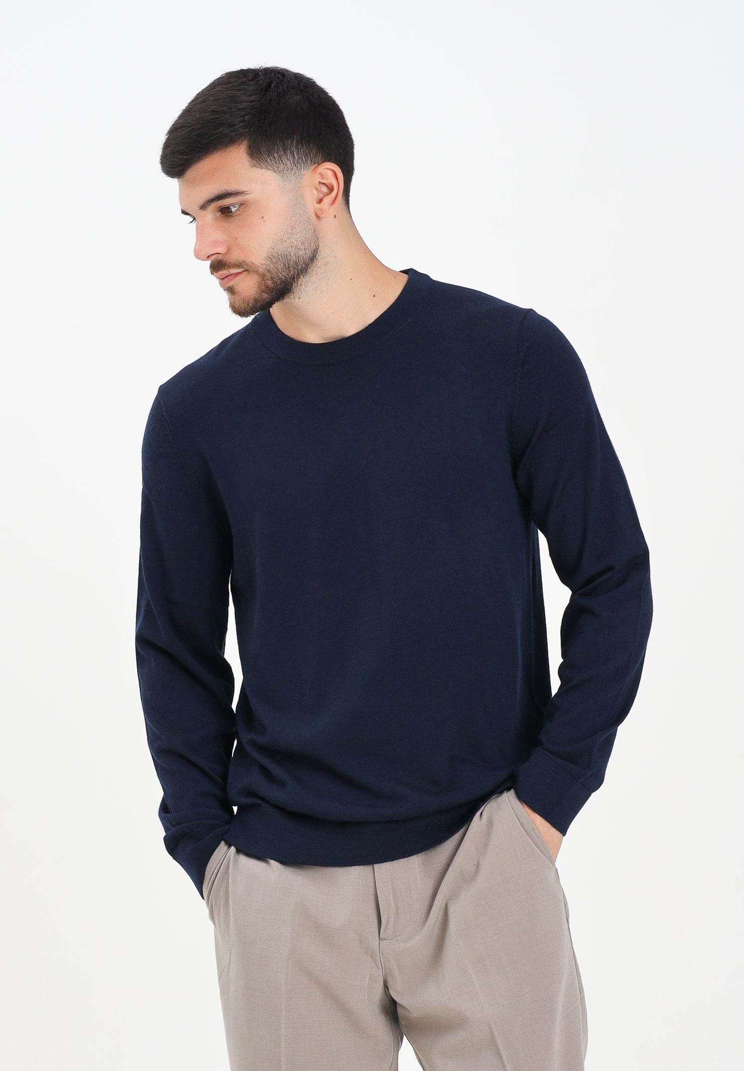 SELECTED HOMME Maglioncino girocollo blu da uomo 16094647 NavyBlazer SELECTED HOMME