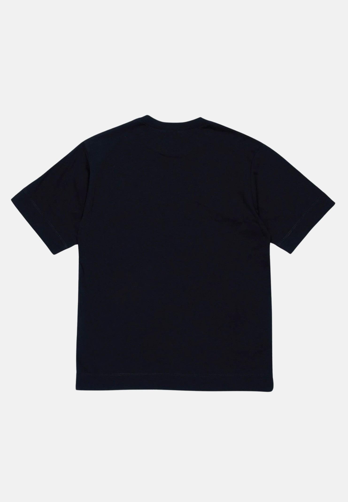 T-shirt a manica corta nera per donna e bambina con ricamo logo over M01265M00RF 0M900 MARNI