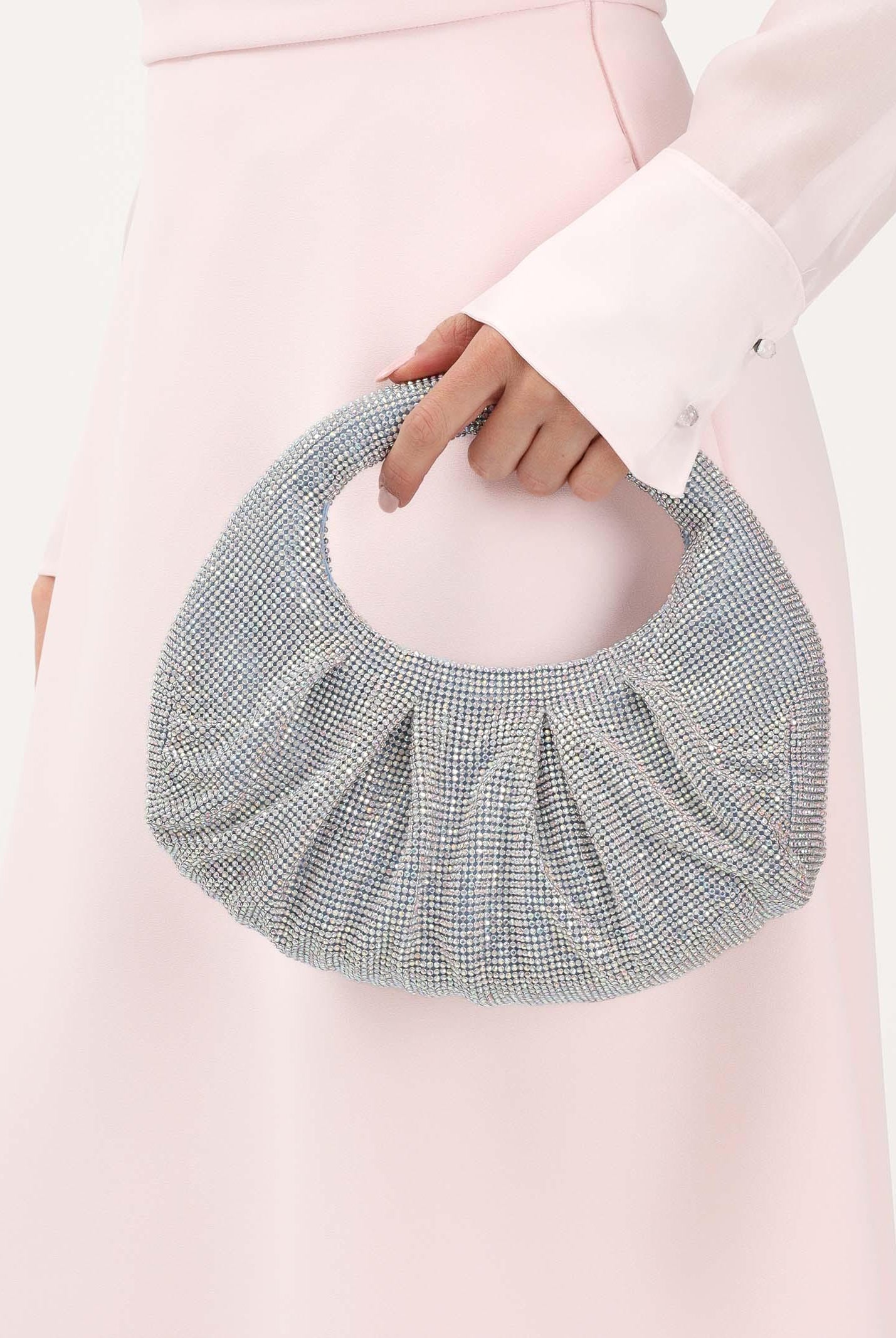 TWENTY FOURHAITCH Borsa a mano argento e polvere da donna con strass LB1006262P PO TWENTY FOURHAITCH