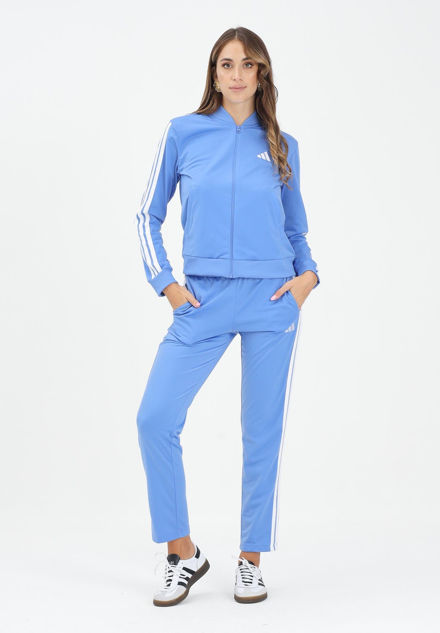 ADIDAS PERFORMANCE Tuta sportiva Essentials 3-Stripes azzurra da donna JX0508 ADIDAS PERFORMANCE