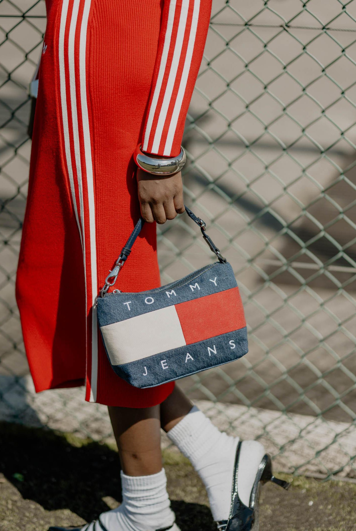 TOMMY JEANS Borsa a spalla in denim da donna AW0AW18213 1AF TOMMY JEANS