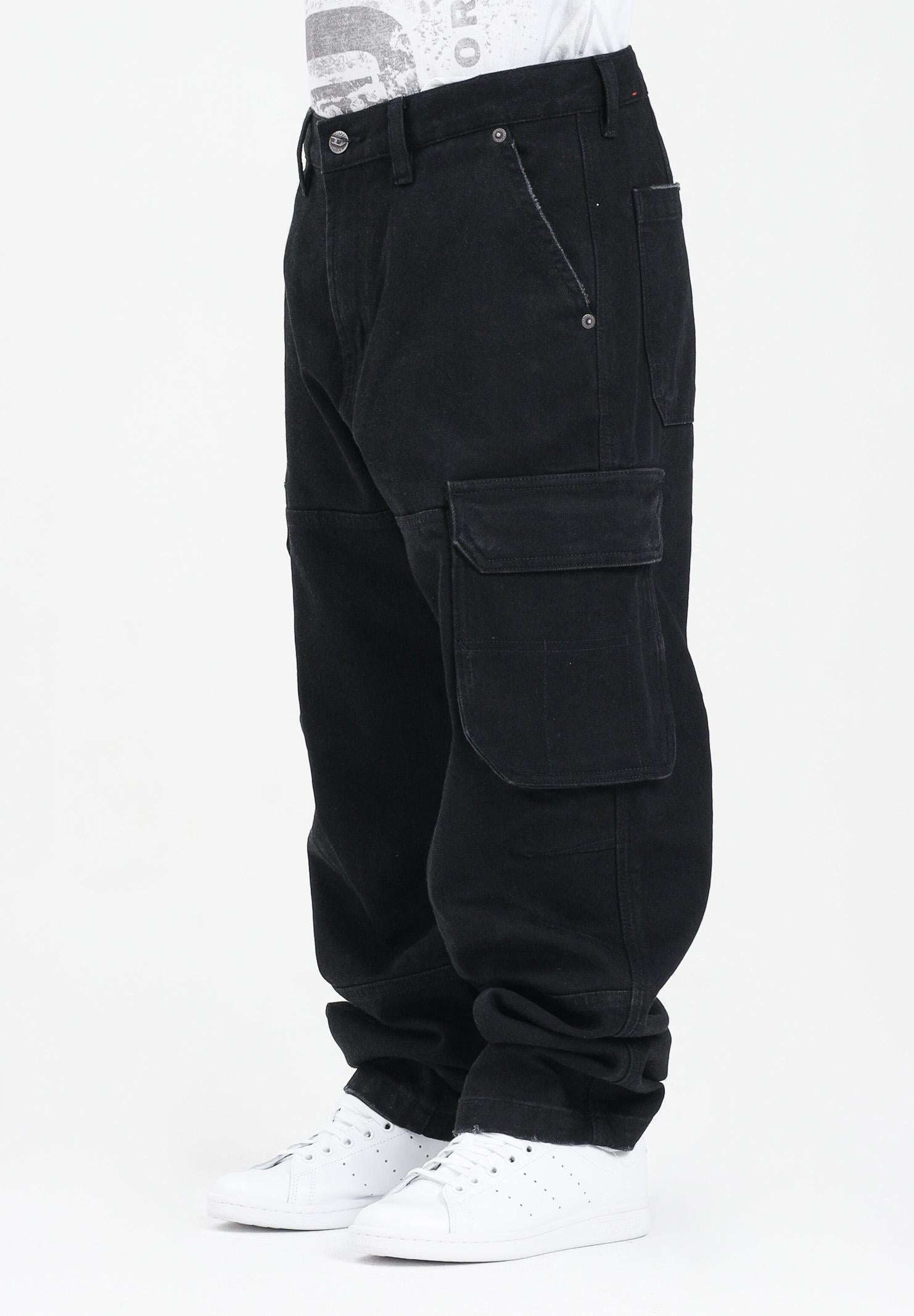 DIESEL Jeans D-Dave cargo in denim nero per donna, ragazzi e bambino J02329KXBQP K02 DIESEL