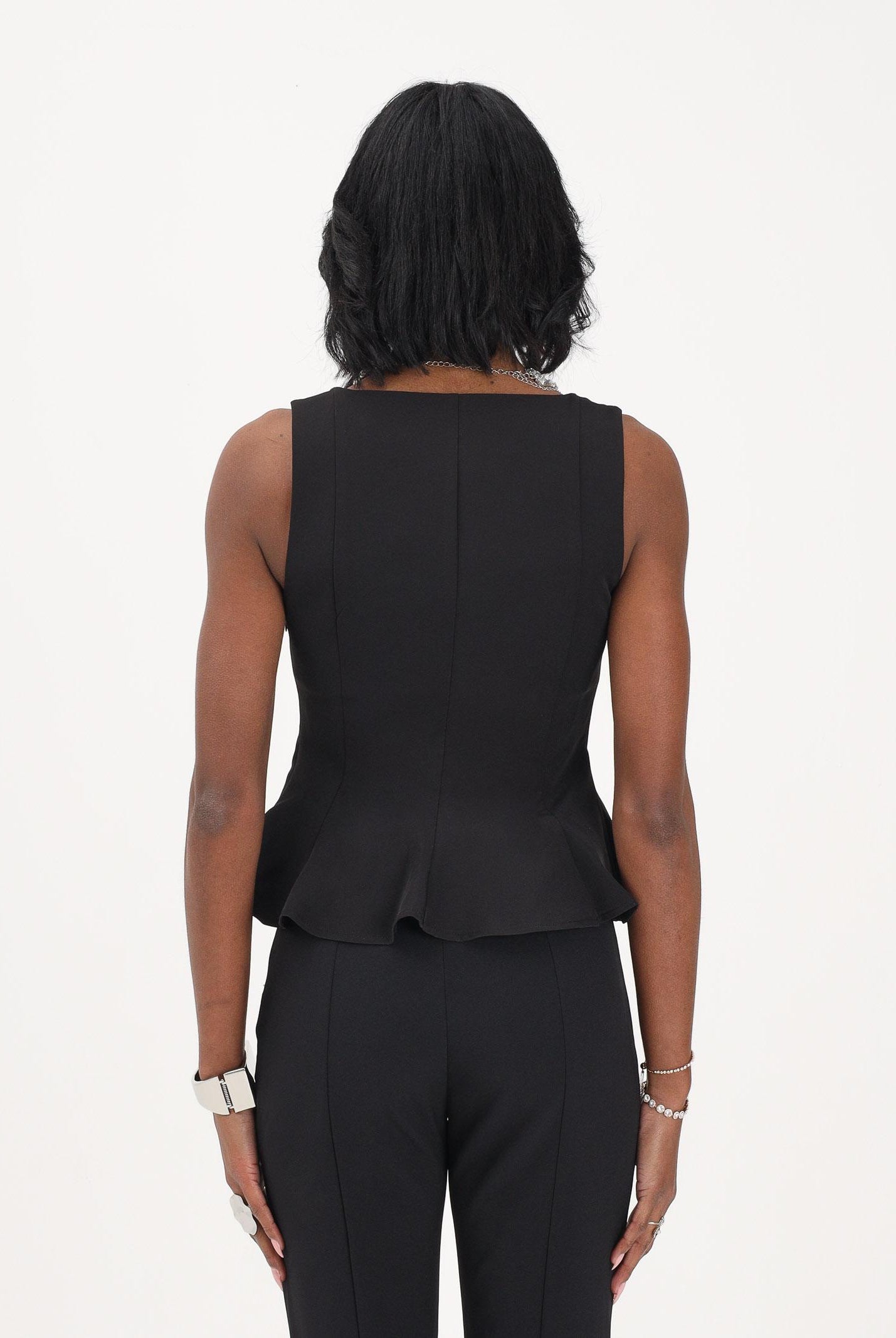 ONLY Top nero da donna con scollo squadrato 15367275 BL ONLY