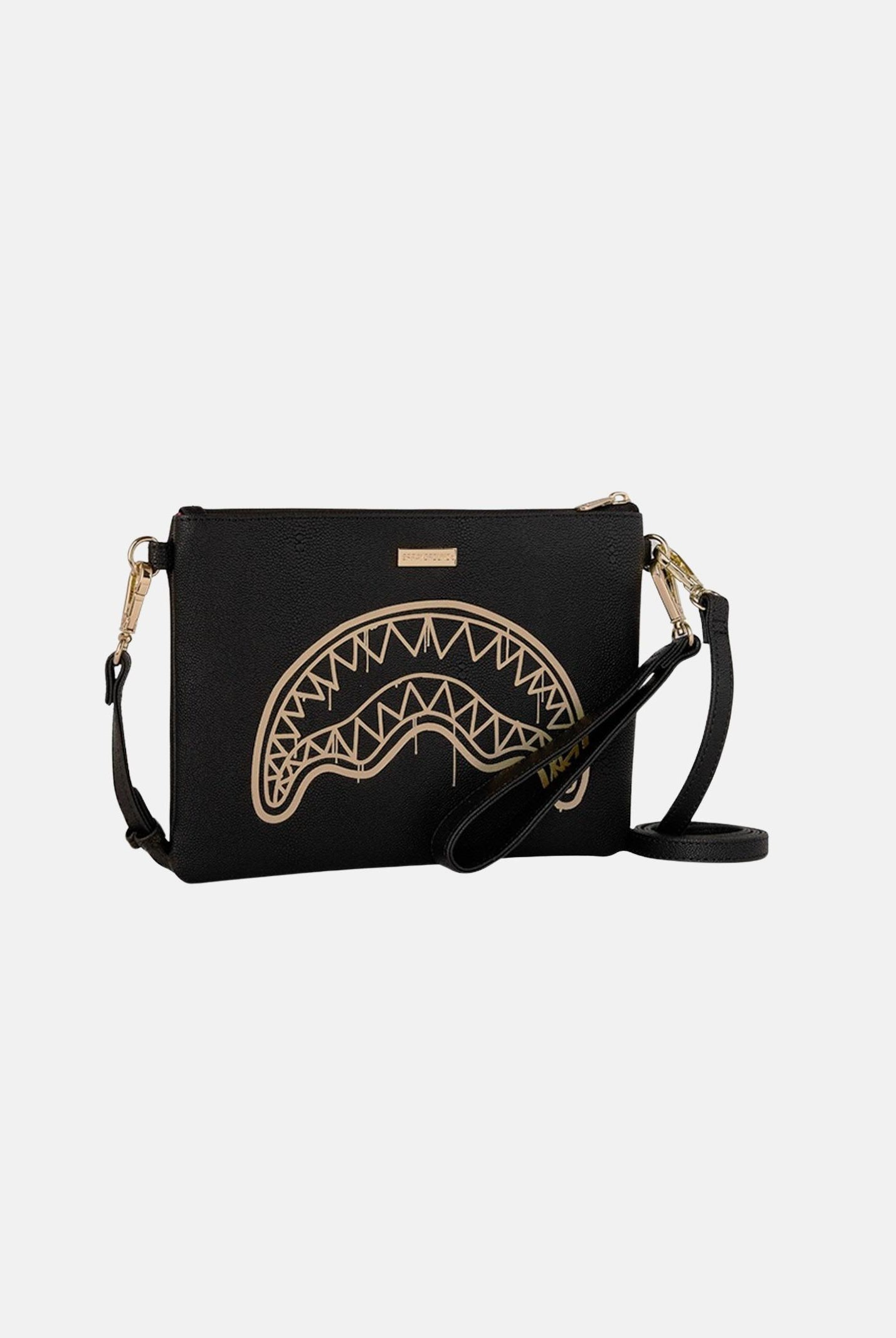 SPRAYGROUND Pochette That Gold Drap nera per uomo e donna 910B8977NSZ . SPRAYGROUND