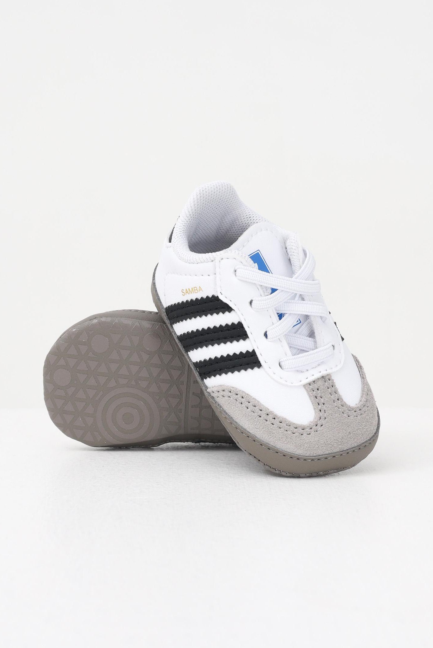 ADIDAS ORIGINALS Scarpe da culla Samba bianche e nere da neonato JI2758 . ADIDAS ORIGINALS