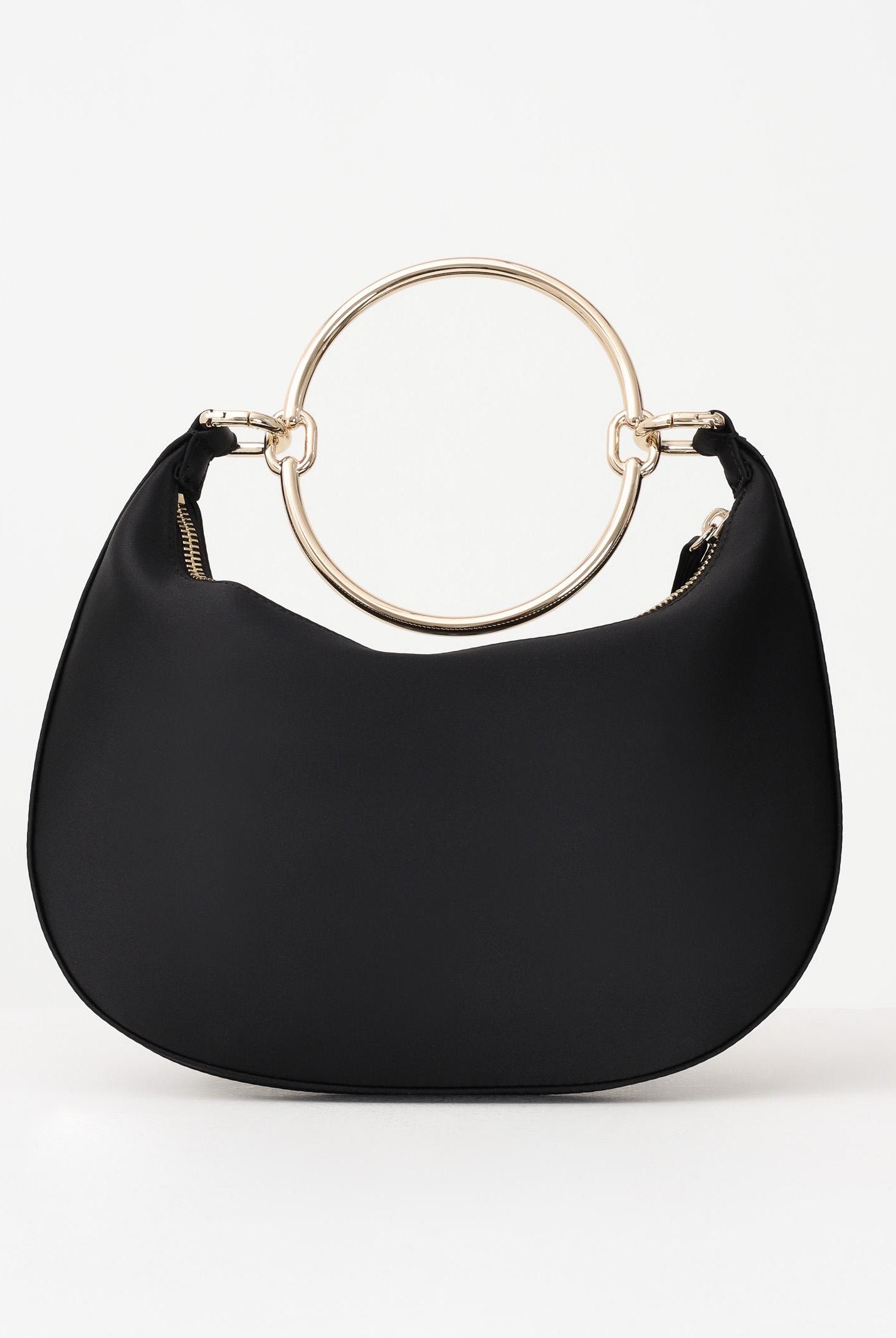 TOMMY HILFIGER Borsa hobo in raso nero da donna AW0AW18236 BDS TOMMY HILFIGER