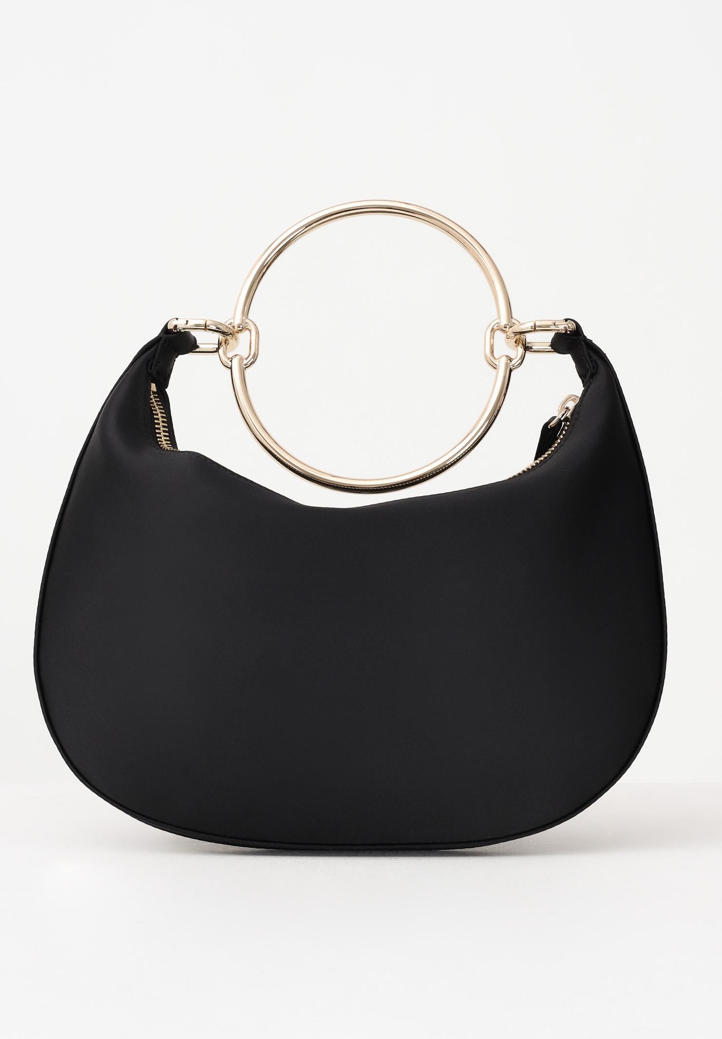 TOMMY HILFIGER Borsa hobo in raso nero da donna AW0AW18236 BDS TOMMY HILFIGER