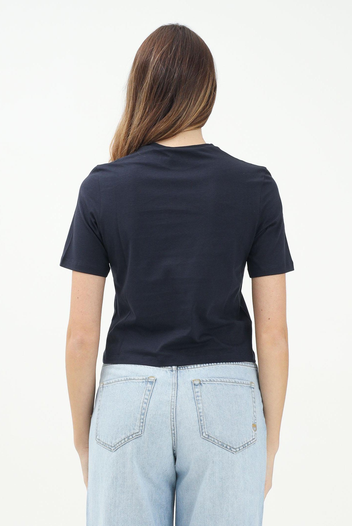 MARNI T-shirt a manica corta blu per donna e bambina con stampa logo M01317M00HZ 0M803 MARNI