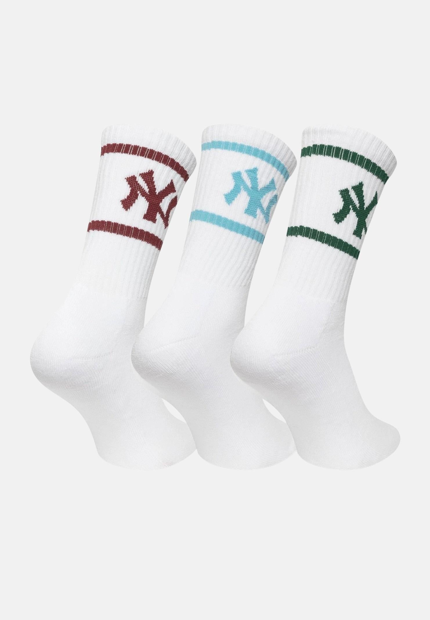 NEW ERA Calzini (3paia) New York Yankees MLB bianchi per uomo e donna 60684243 . NEW ERA