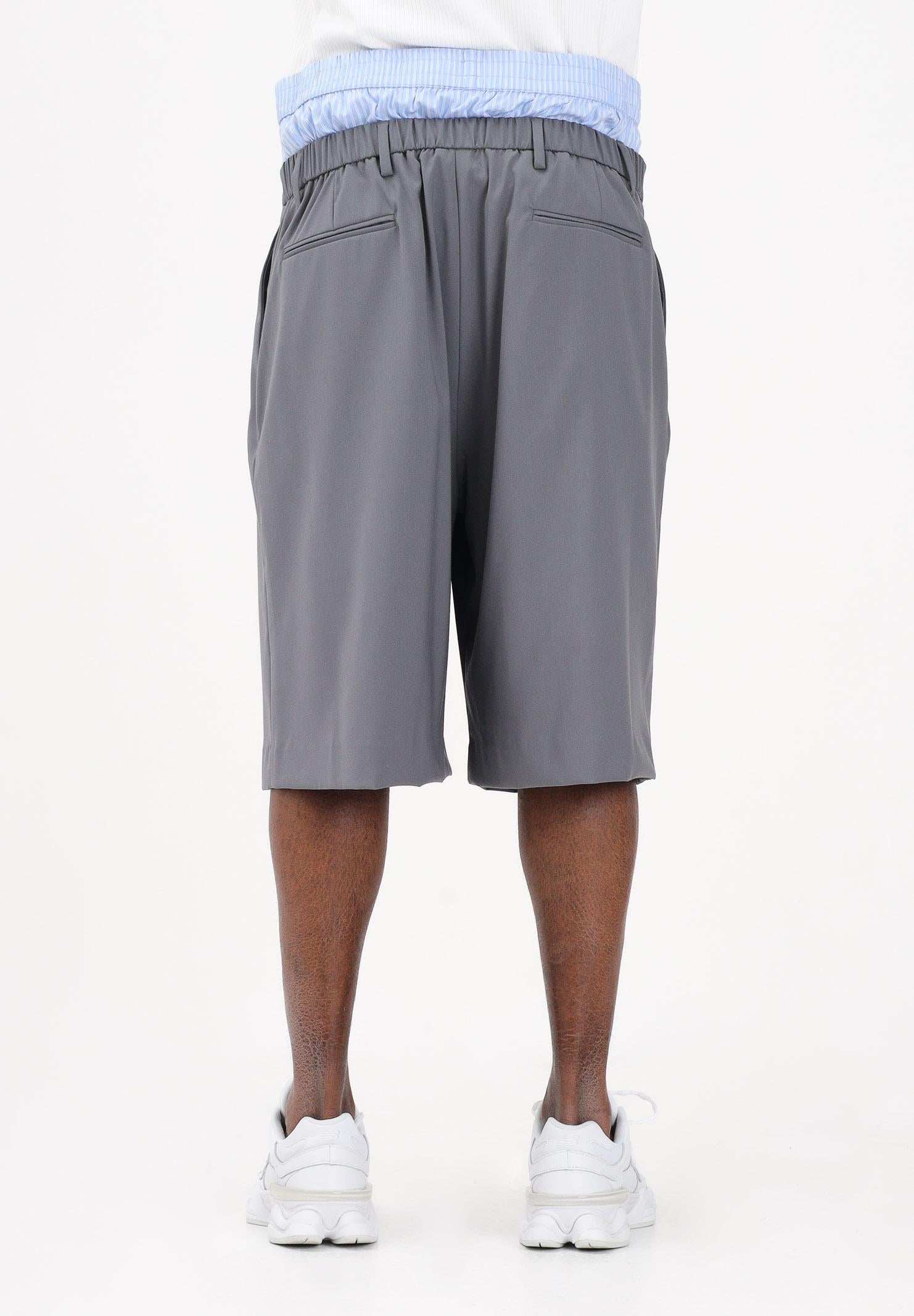 I'M BRIAN Bermuda grigio da uomo con elastico in cotone BE3682 GRIG I'M BRIAN