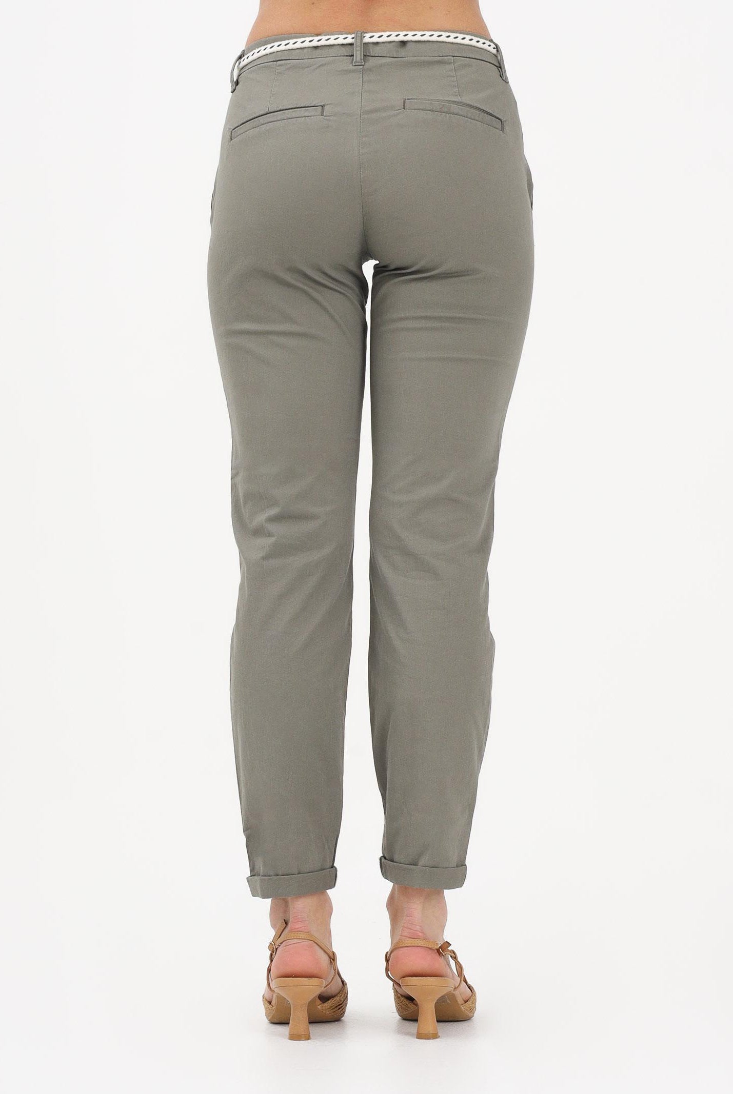 ONLY Pantalone verde oliva da donna con cinturino 15218519 SM ONLY