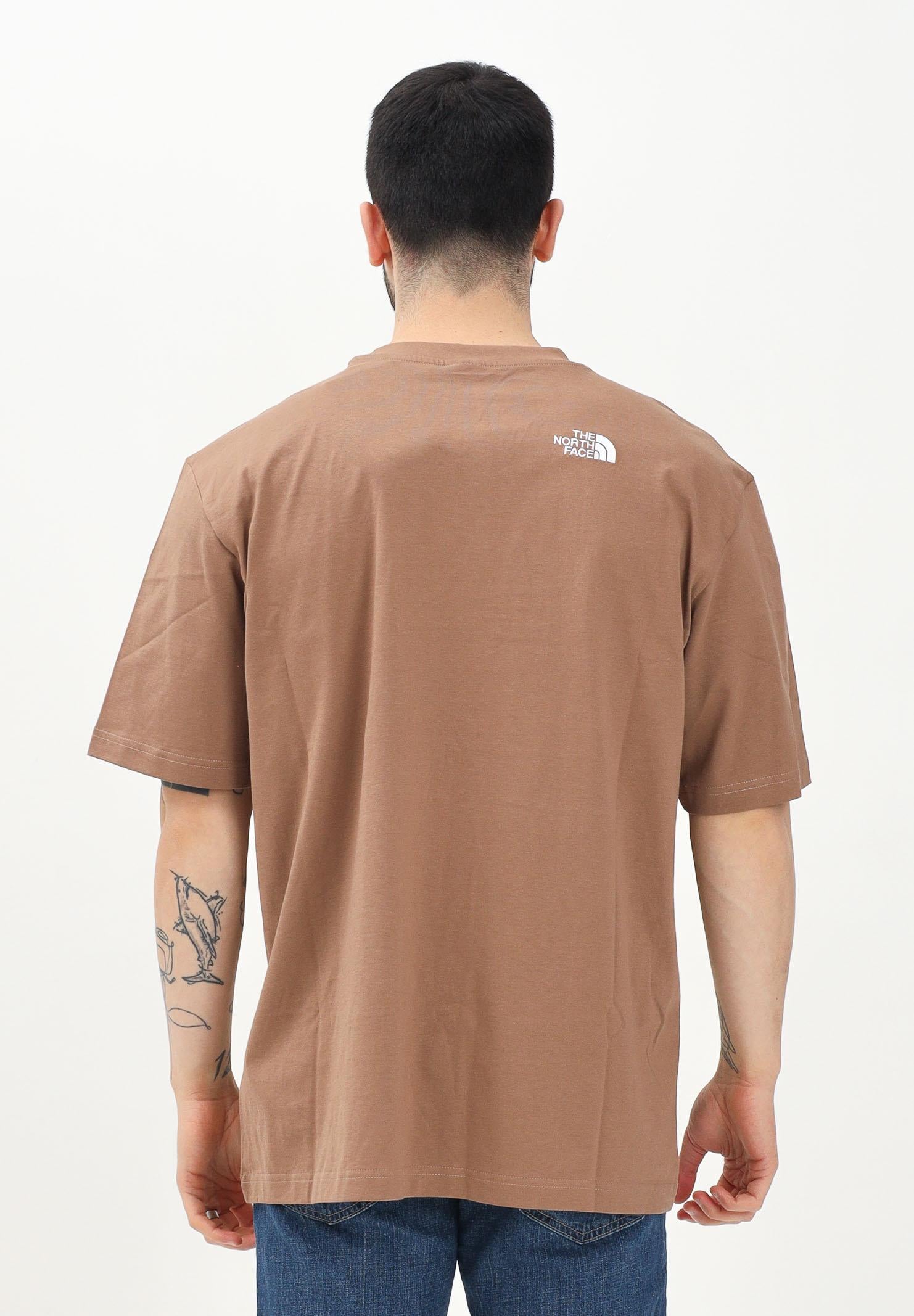 THE NORTH FACE T-shirt a manica corta Simple Dome marrone da uomo NF0A87NR6IH1 . THE NORTH FACE