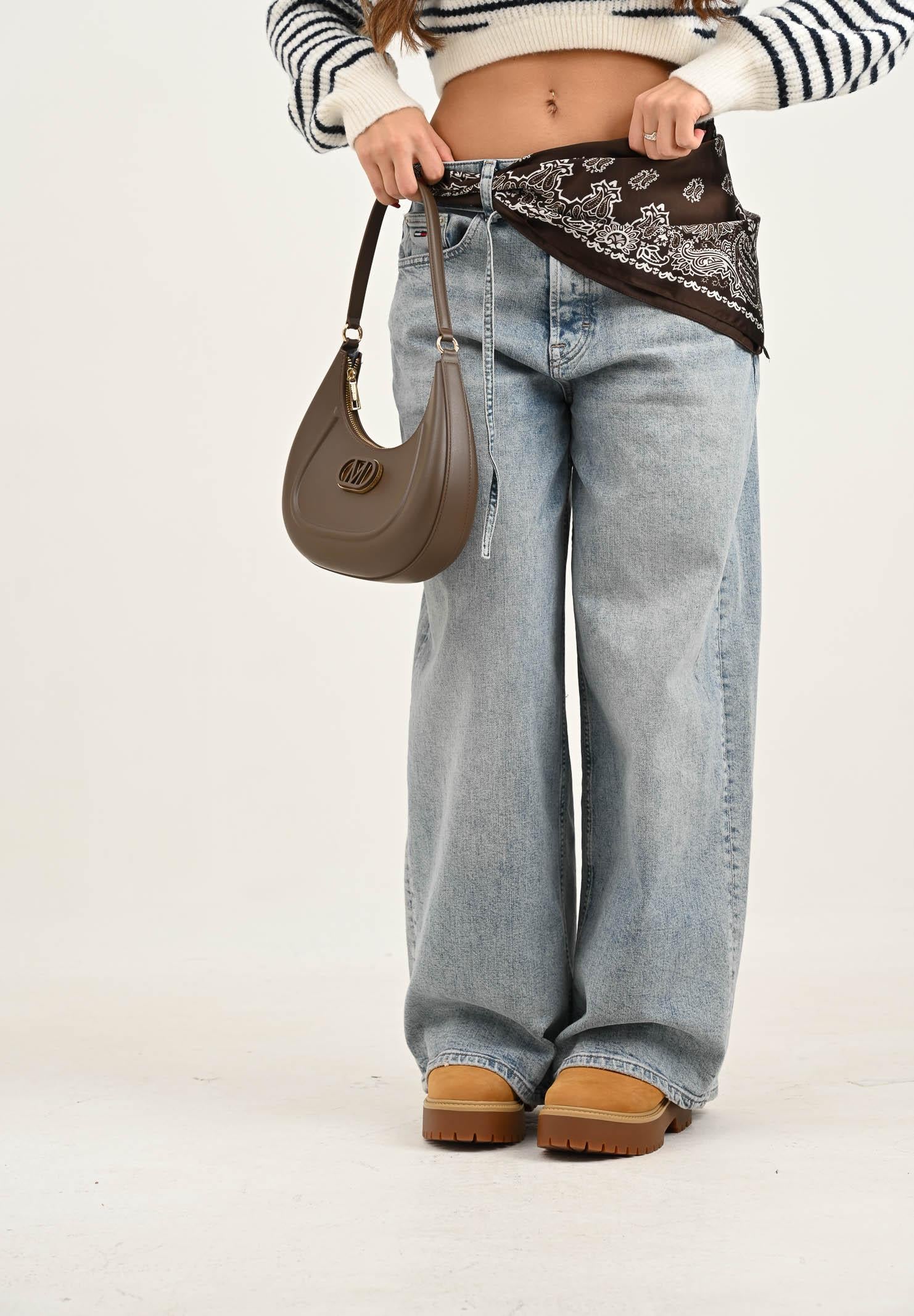 TOMMY JEANS Jeans Charlie a gamba larga in denim chiaro da donna DW0DW204731A5 TOMMY JEANS