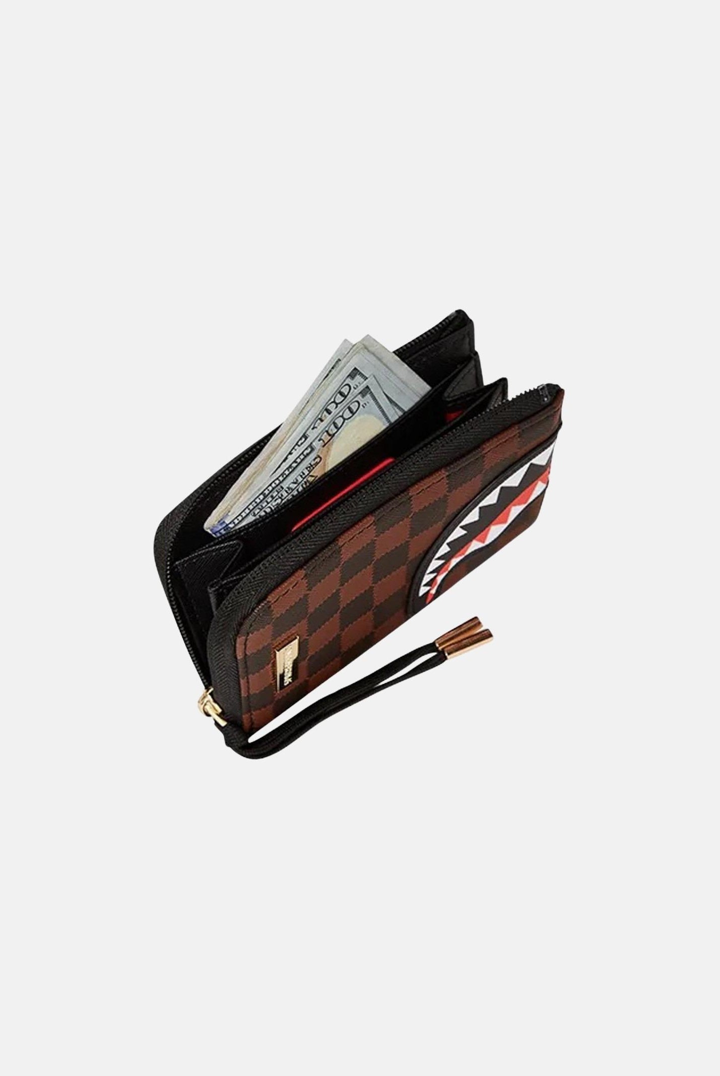 SPRAYGROUND Portafogli Sawtooth Sharks In Paris marrone per uomo e donna 910W7843NSZ SPRAYGROUND