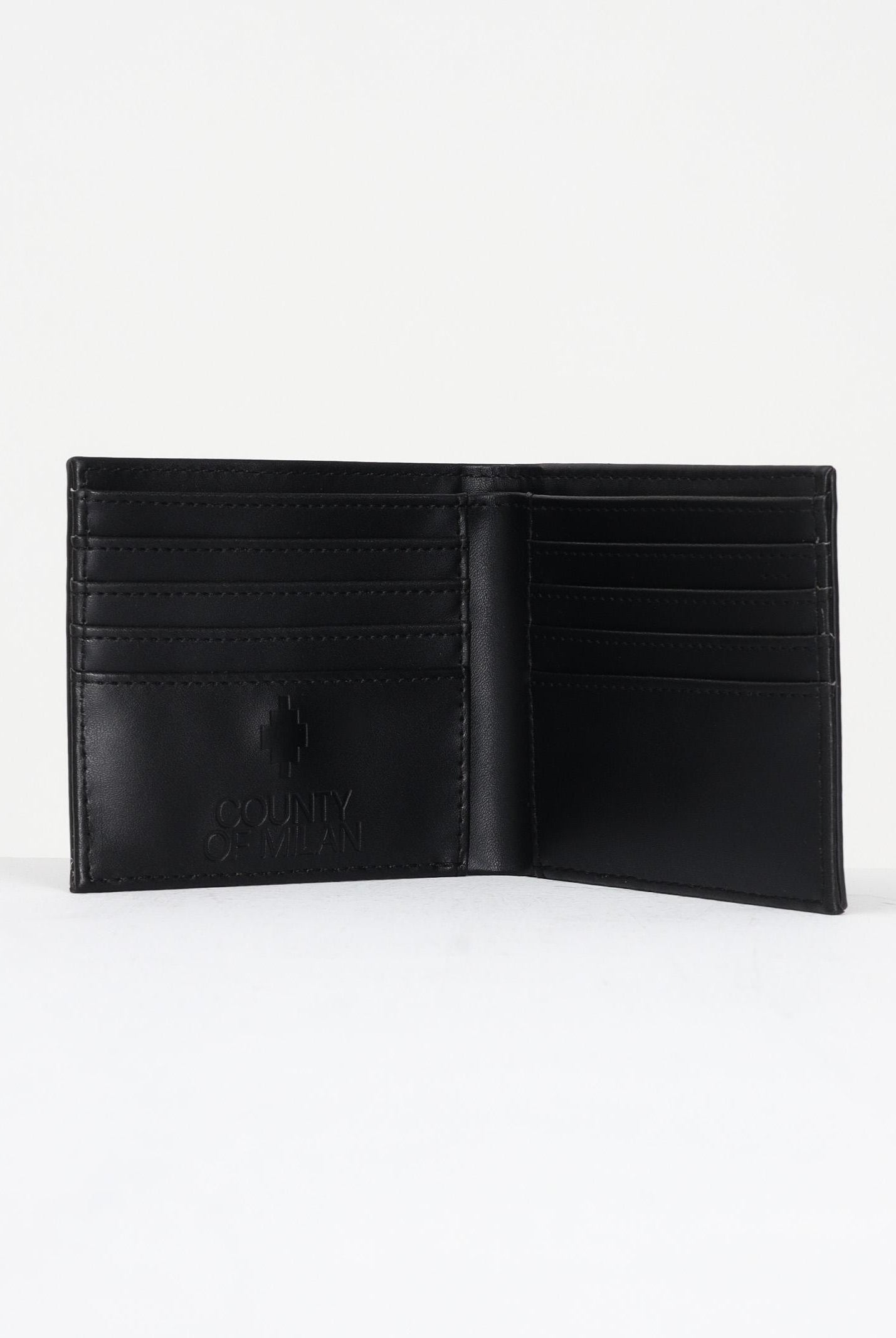 MARCELO BURLON COUNTY OF MILAN Portafogli nero da uomo con stampa COMAF250176 MARCELO BURLON COUNTY OF MILAN