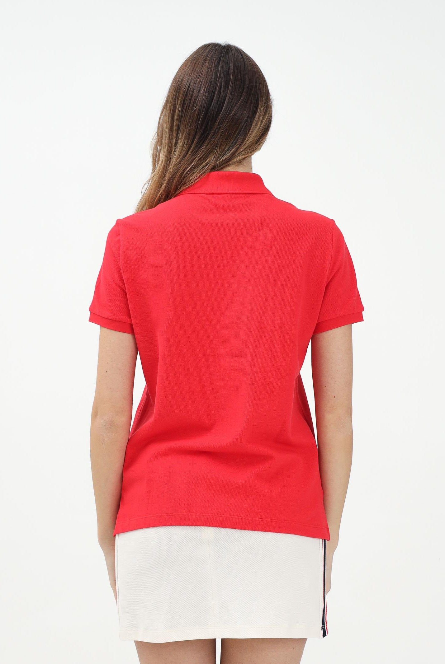 LACOSTE Polo a manica corta rossa da donna PF7839 ZBG LACOSTE
