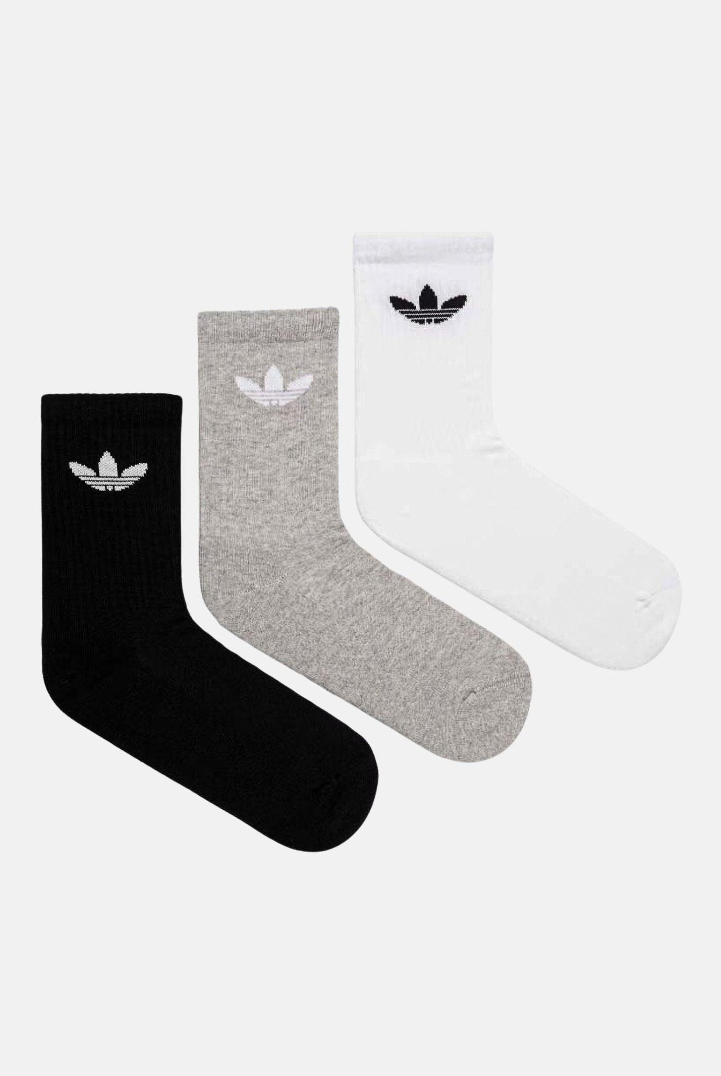ADIDAS ORIGINALS Calzini Trefoil Cushion Crew (3 paia) multicolore per uomo e donna IJ5614 . ADIDAS ORIGINALS