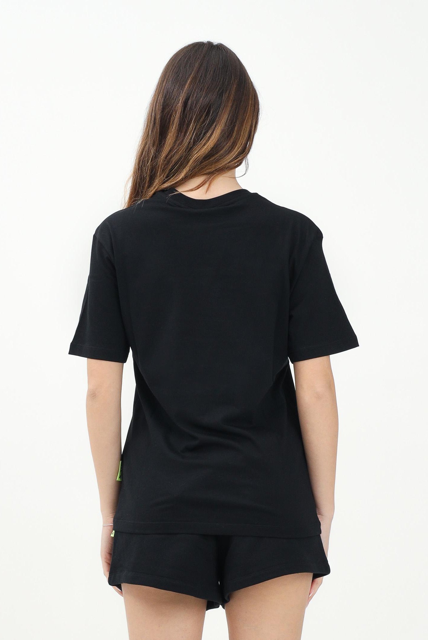 BARROW T-shirt a manica corta nera per donna, ragazzi e bambini con stampa logo S5BKJUTH082 110 BARROW