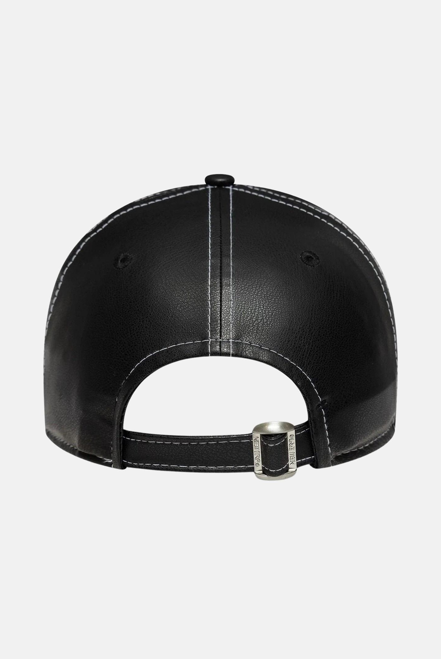 NEW ERA Cappello con visiera 9FORTY New York Yankees MLB Topstitch in ecopelle nero per uomo e donna 60691323 . NEW ERA