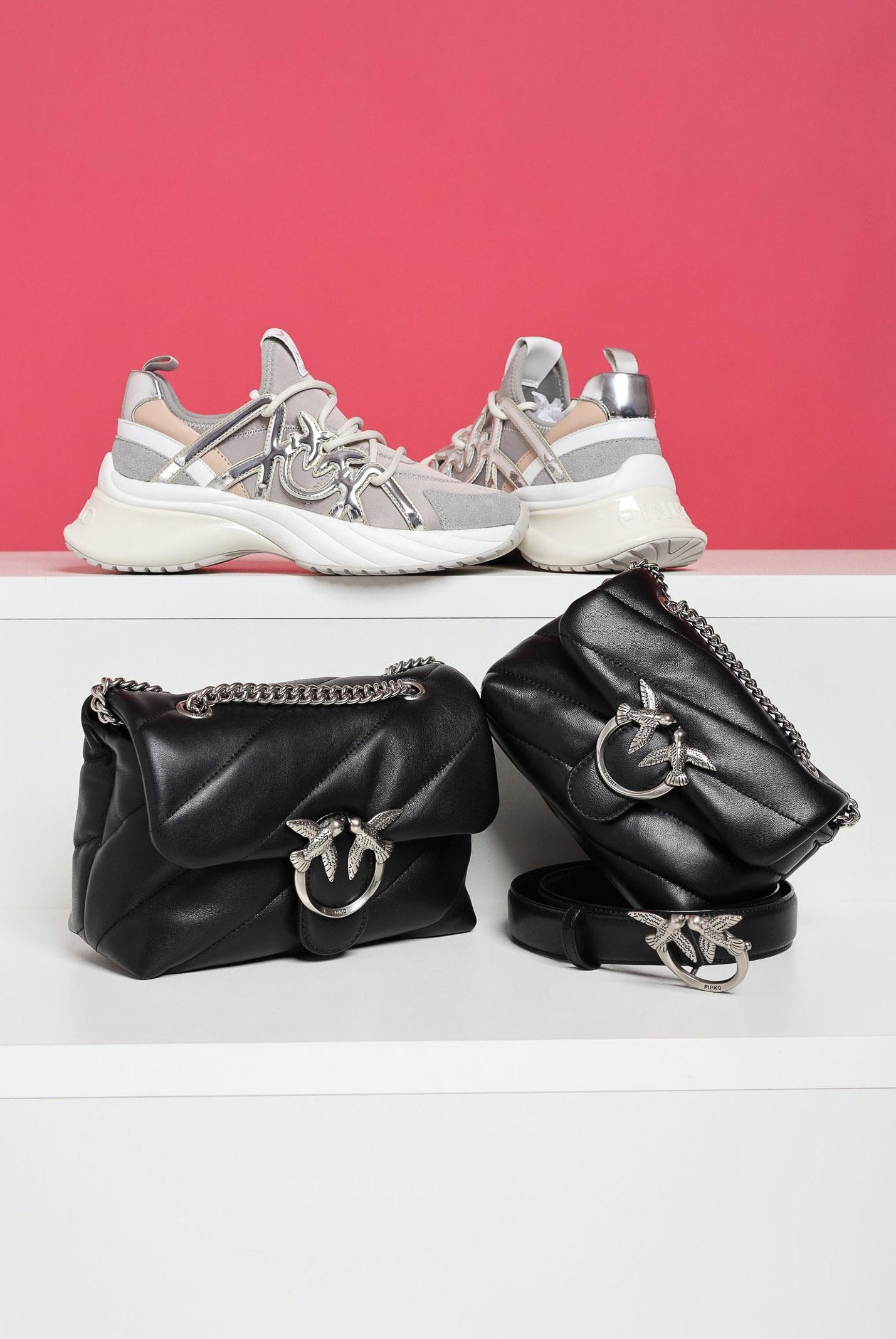 PINKO Borsa a tracolla Mini Love Bag Puff nera da donna 100039A0F2 Z99O PINKO